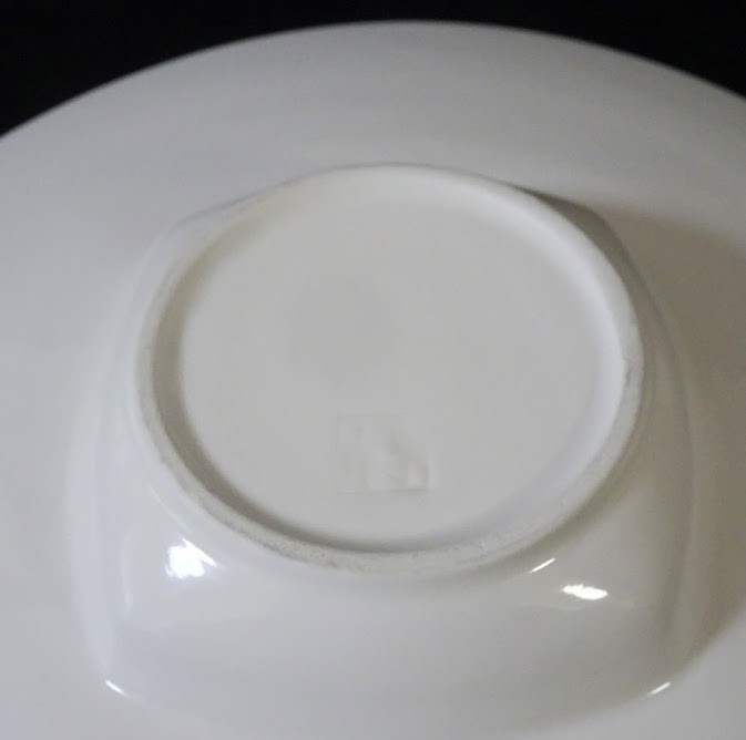 Arita Ware Dinner Plate 9.6in Japanese Porcelain Wide Rim Bowl White Shimmer New