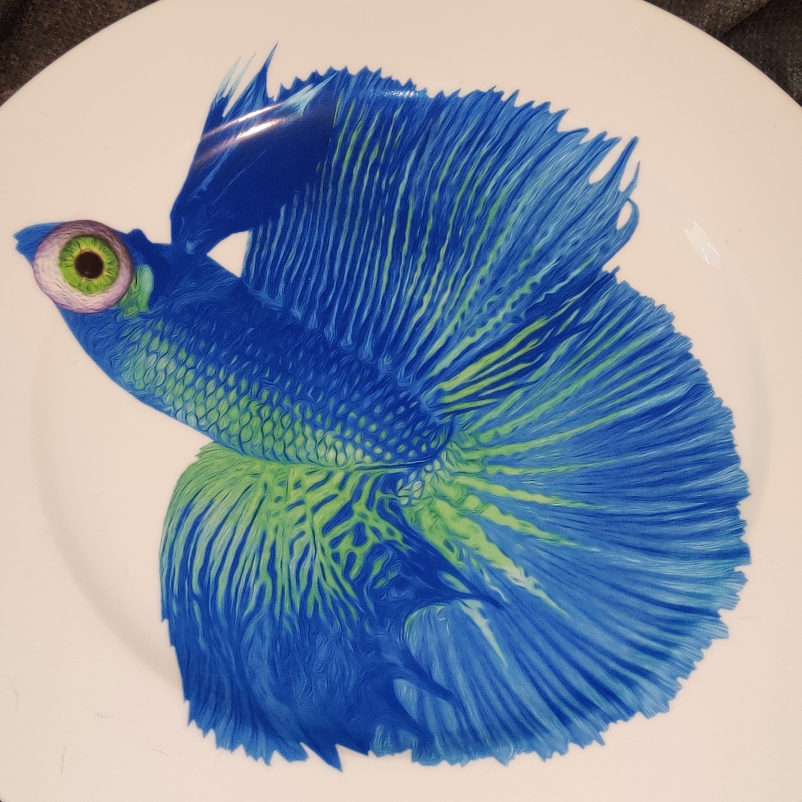 IKEA Katie Eary 2 Limited Edition Beta Fish LARGE Plates
