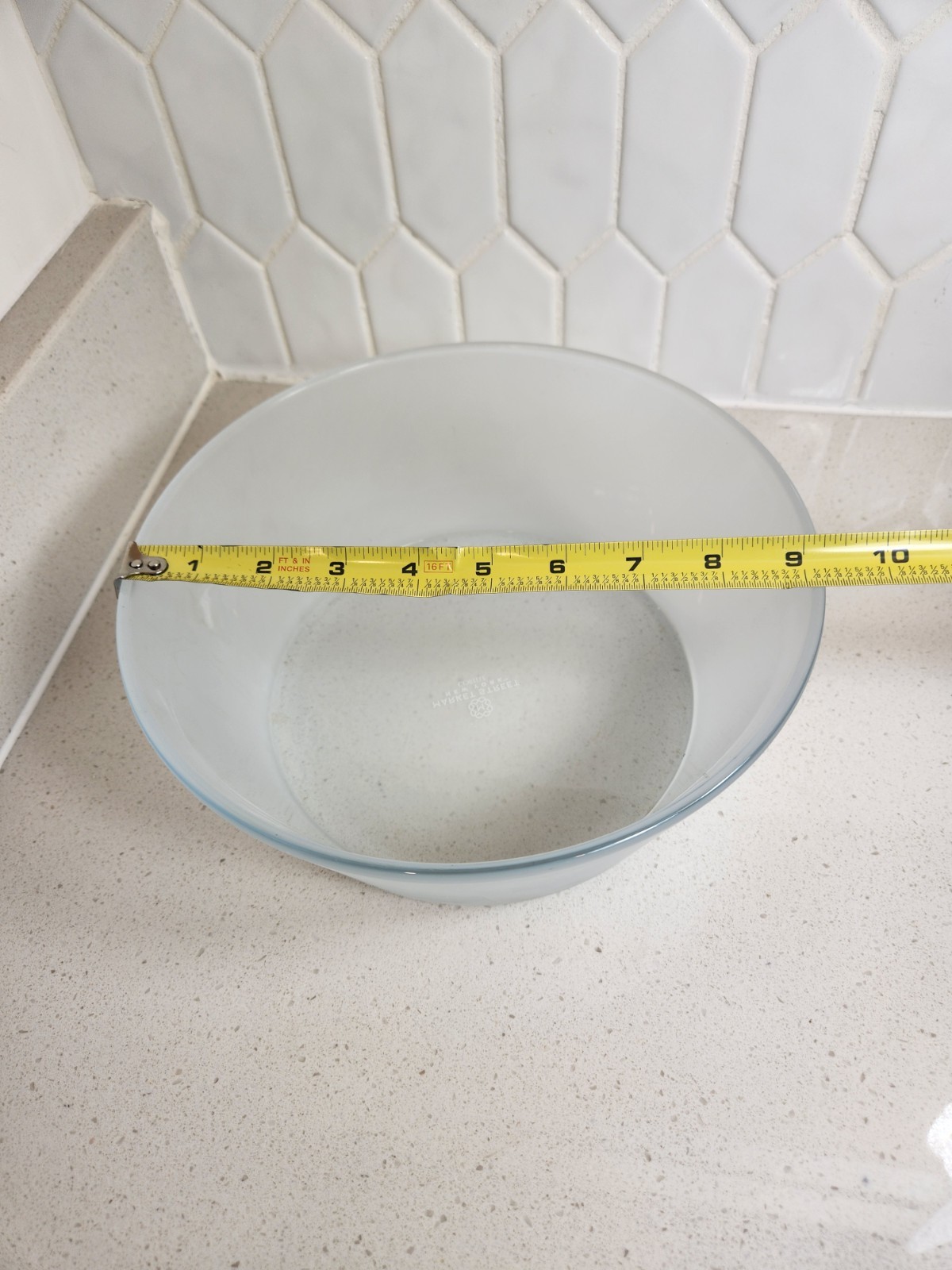 Corelle Market Street New York Large Frosted Glass Serving Bowl