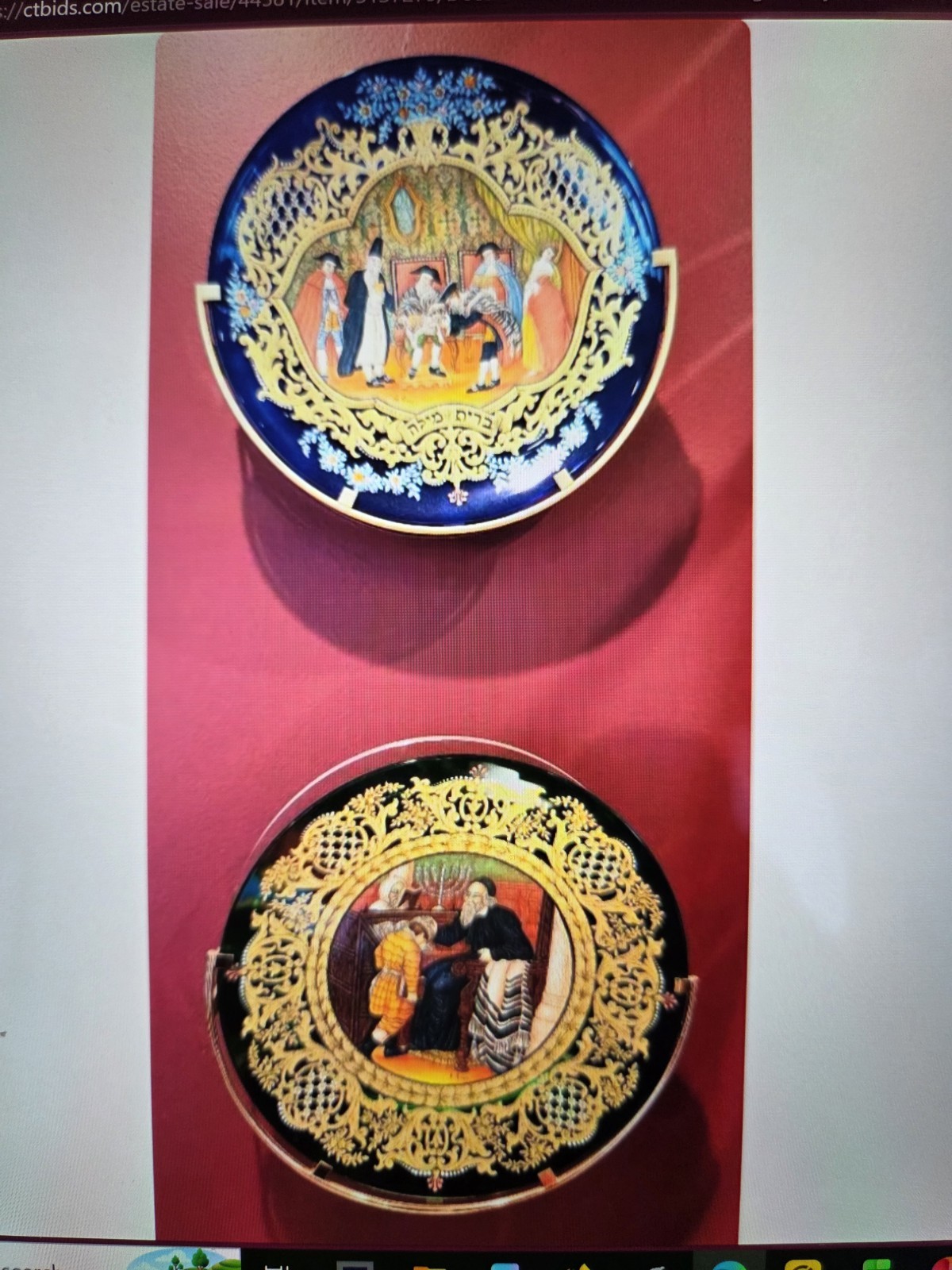 G Penzo Italy,hand painted Decorative Plate Black Gold Religious Italy 1992