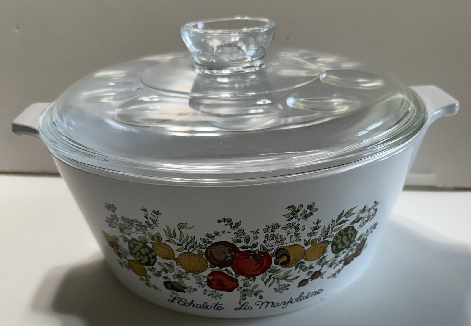CorningWare L’Echalote A‑2‑B Dutch Oven,2.5 Qt With Lid, Vintage Spice of Life