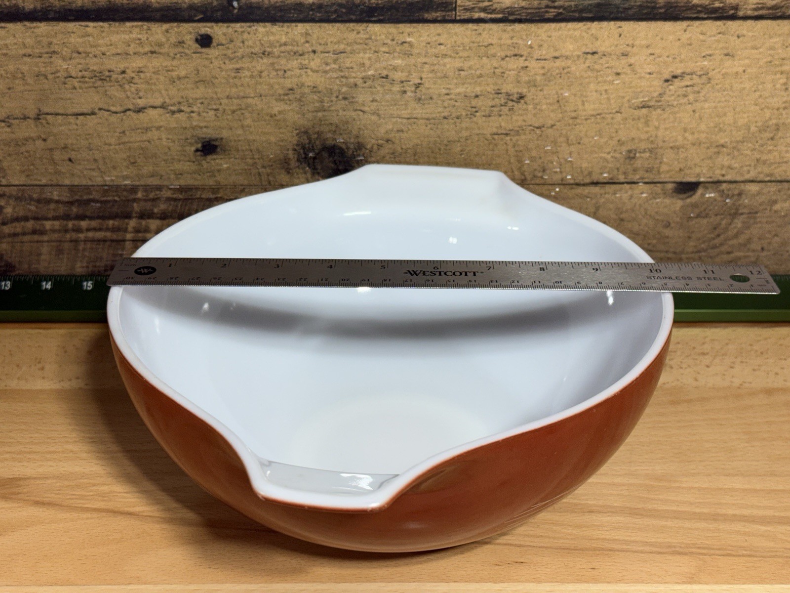 🔥VTG Pyrex XL Autumn Harvest 444 Cinderella Mixing Bowl Wheat Rust Orange 4 Qt