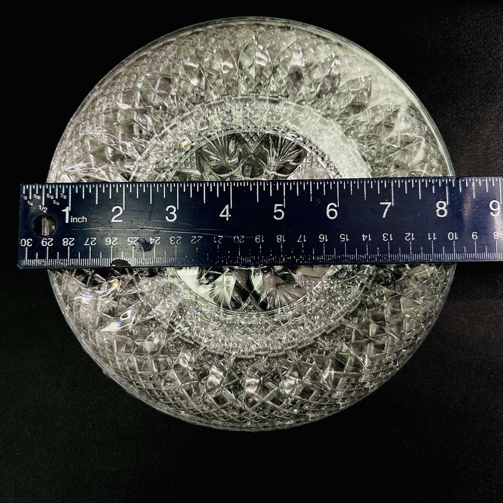 4 vtg Clear Glass Luncheon Plates Mismatched Mixed Salad Dessert Plate set 8″