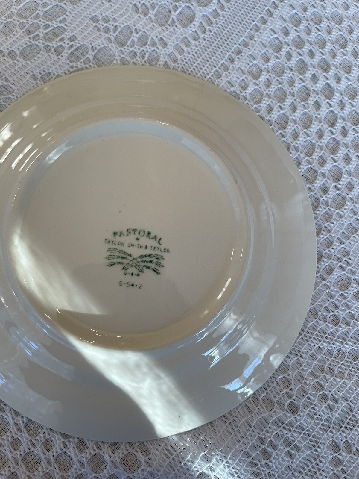 Vintage Taylor Smith & Taylor Pastoral Dessert Plates USA Farm 6 1/2 Inches
