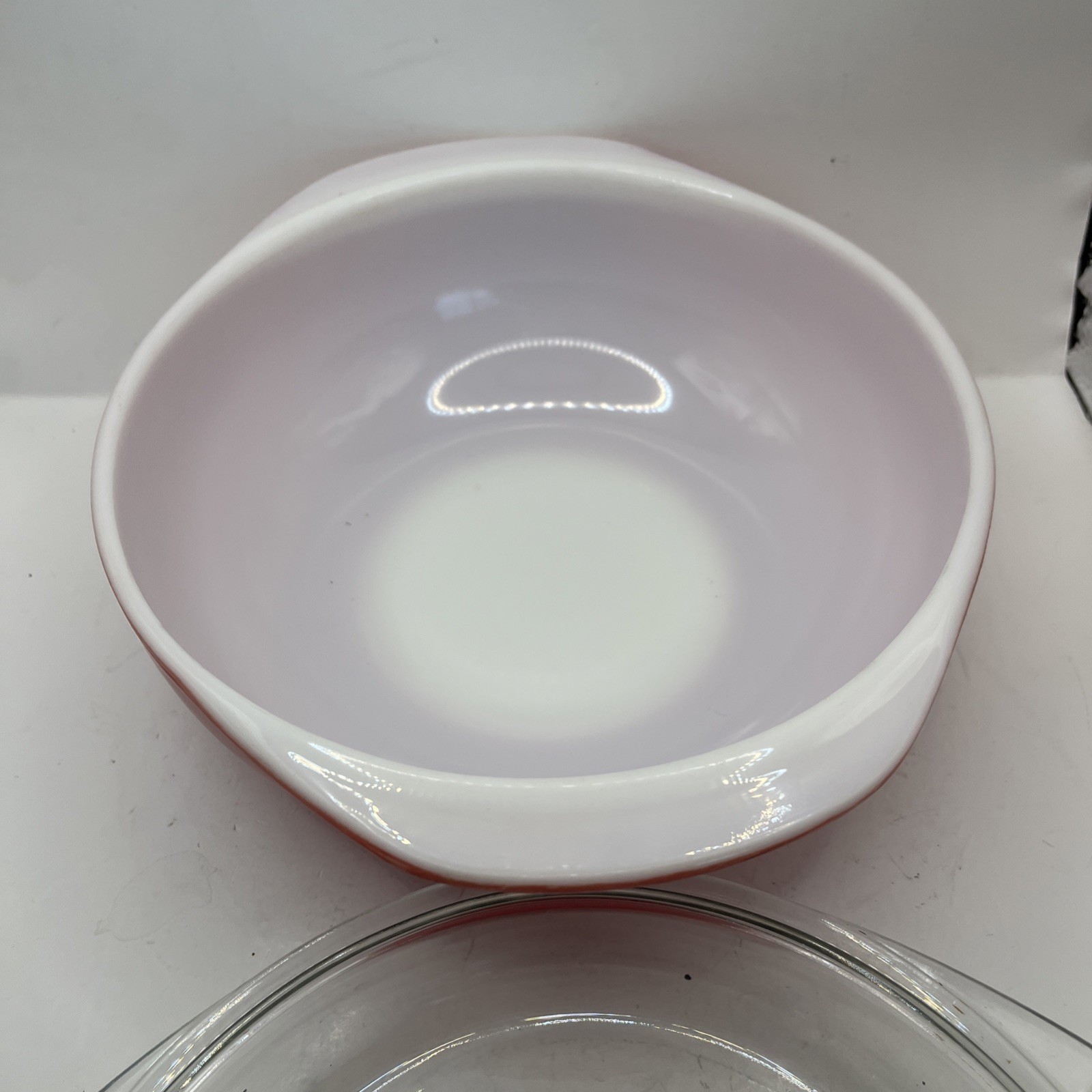 Pyrex 1970’s MCM pink nesting bowl Set Vintage With Lid