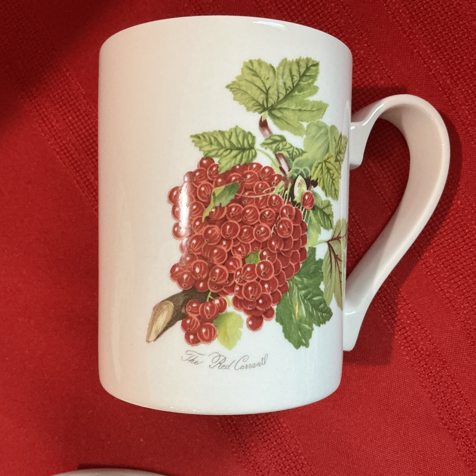 Portmeirion Pomona Straight Side Mugs (3) Orange Stamp