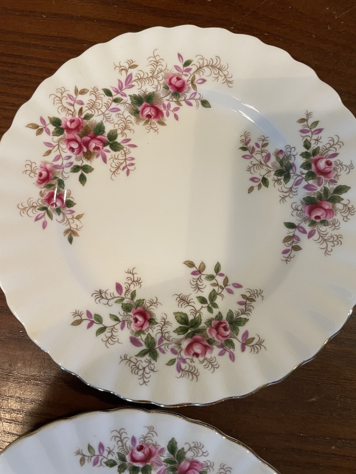 6 Royal Albert Lavender Rose Bread & Butter plates 6-1/4 inches