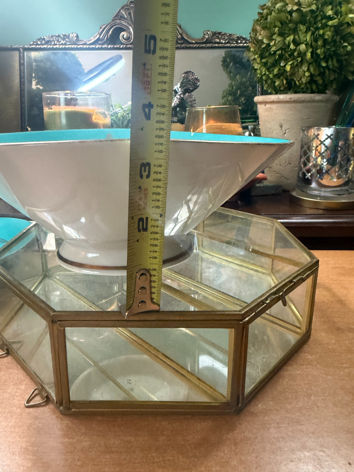 Vintage. MCM, Bareuther Bavaria Home Decor Bowl and Tray, Turquoise, **READ**