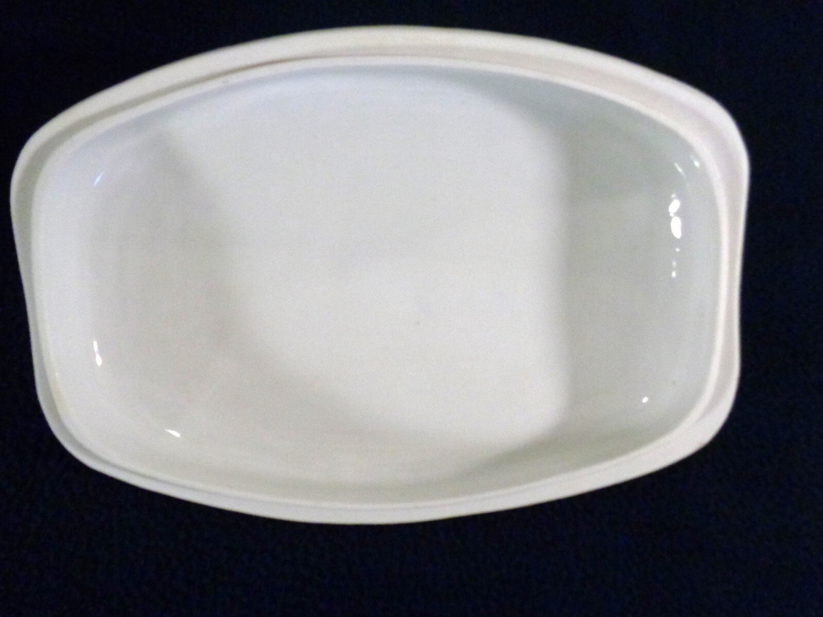 Unmarked Rectangular Covered Vegetable Dish Scalloped Pink Yellow & White Floral