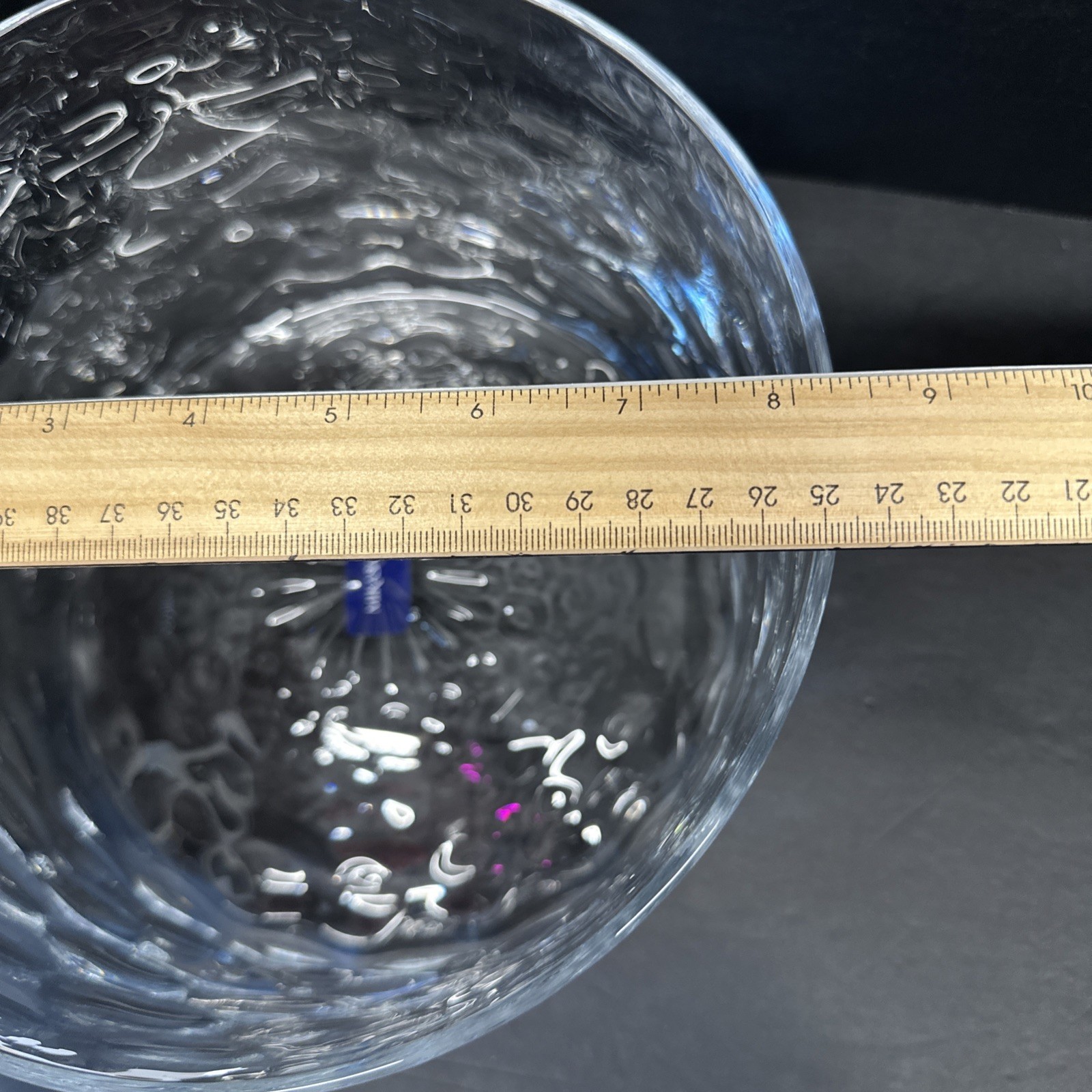 Mikasa Crystal Serving Bowl Pebblestone MCM Elegant Dining Serve Ware