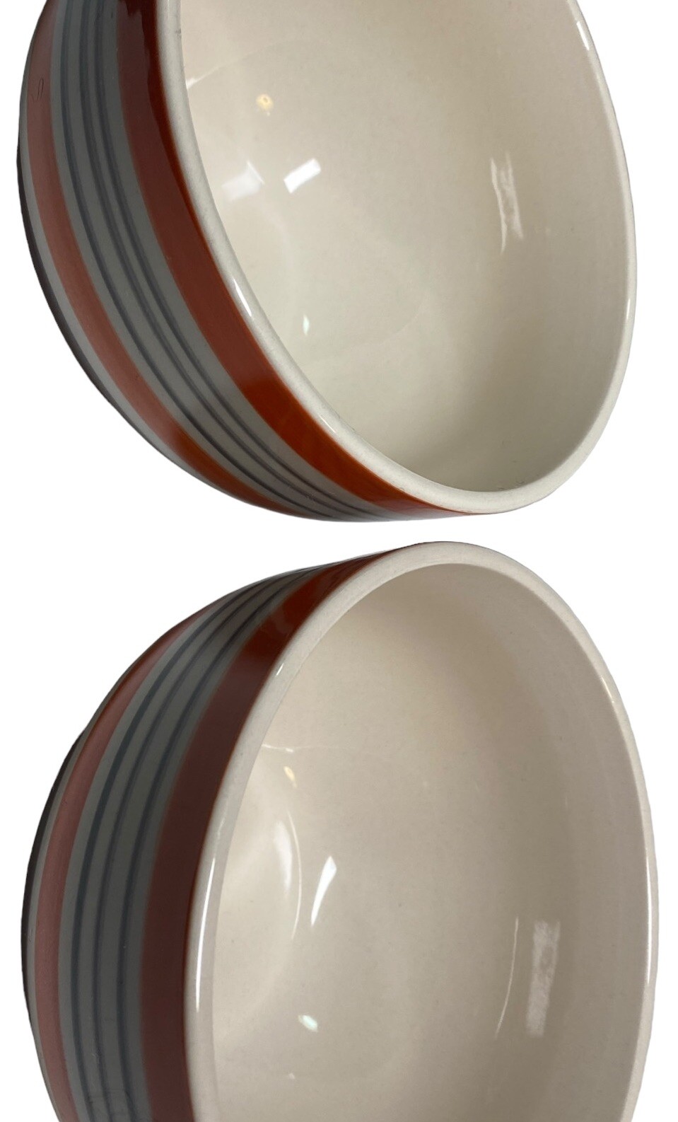 Set Of 2 Tabletops Gallery “GRAYSON” Hand Painted Orange 5 5/8″ Soup Cereal Bowl