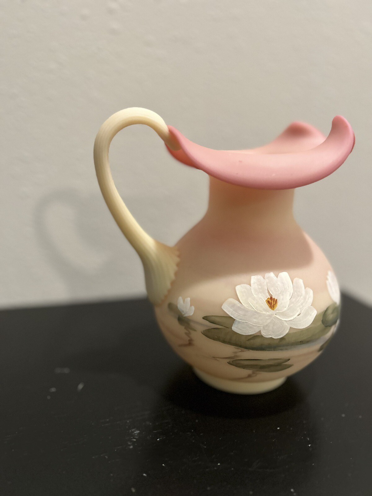 FENTON (H/P) SIGNED BY M.WAGNER PINK PITCHER See Picture With Box & Certificate