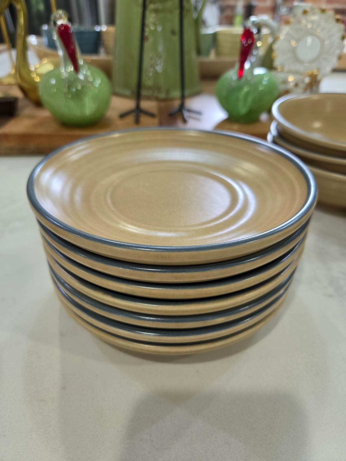 Vintage Build or Replace Set of Pfaltzgraff Folk Art Stoneware Dinnerware