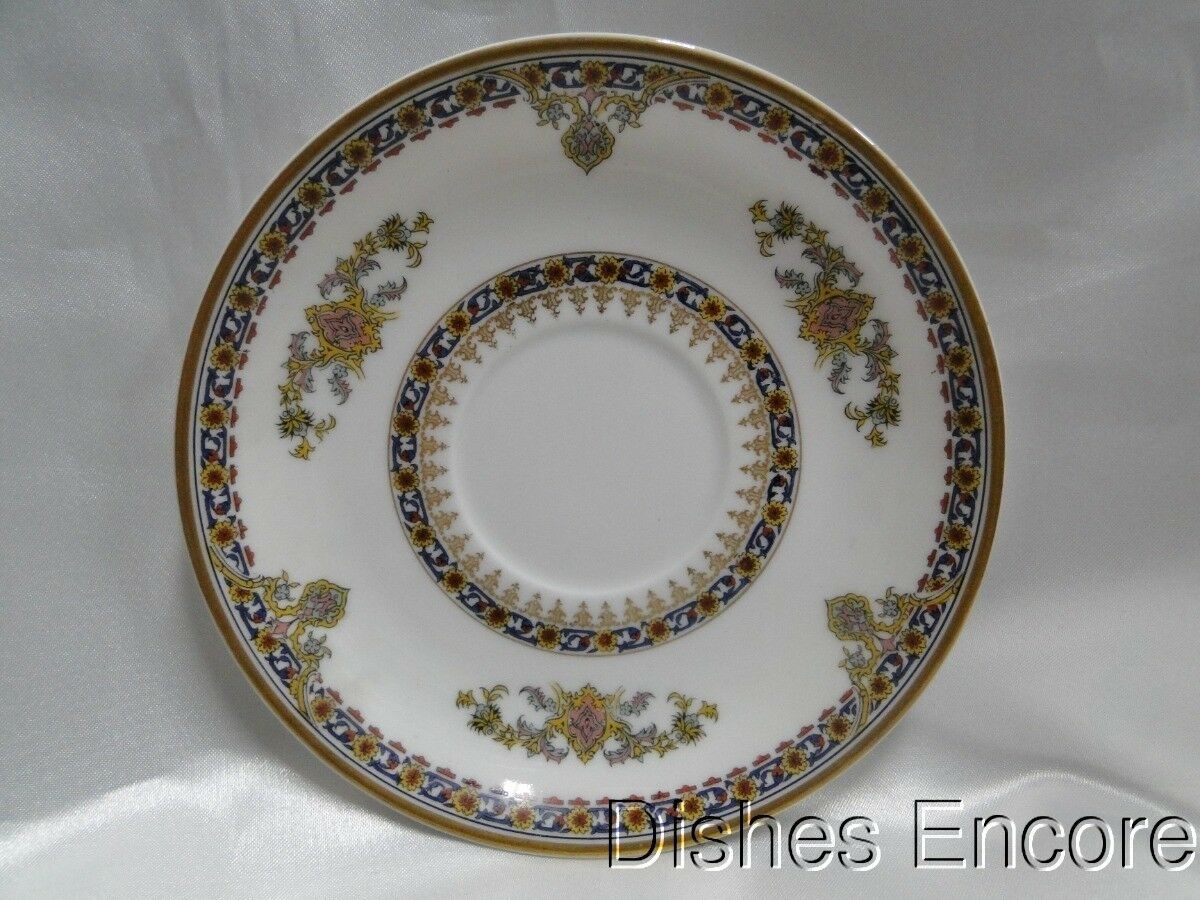 Haviland (Limoges) Oriental, Blue, Rust, Gold: 5 3/8″ Saucer (s) Only