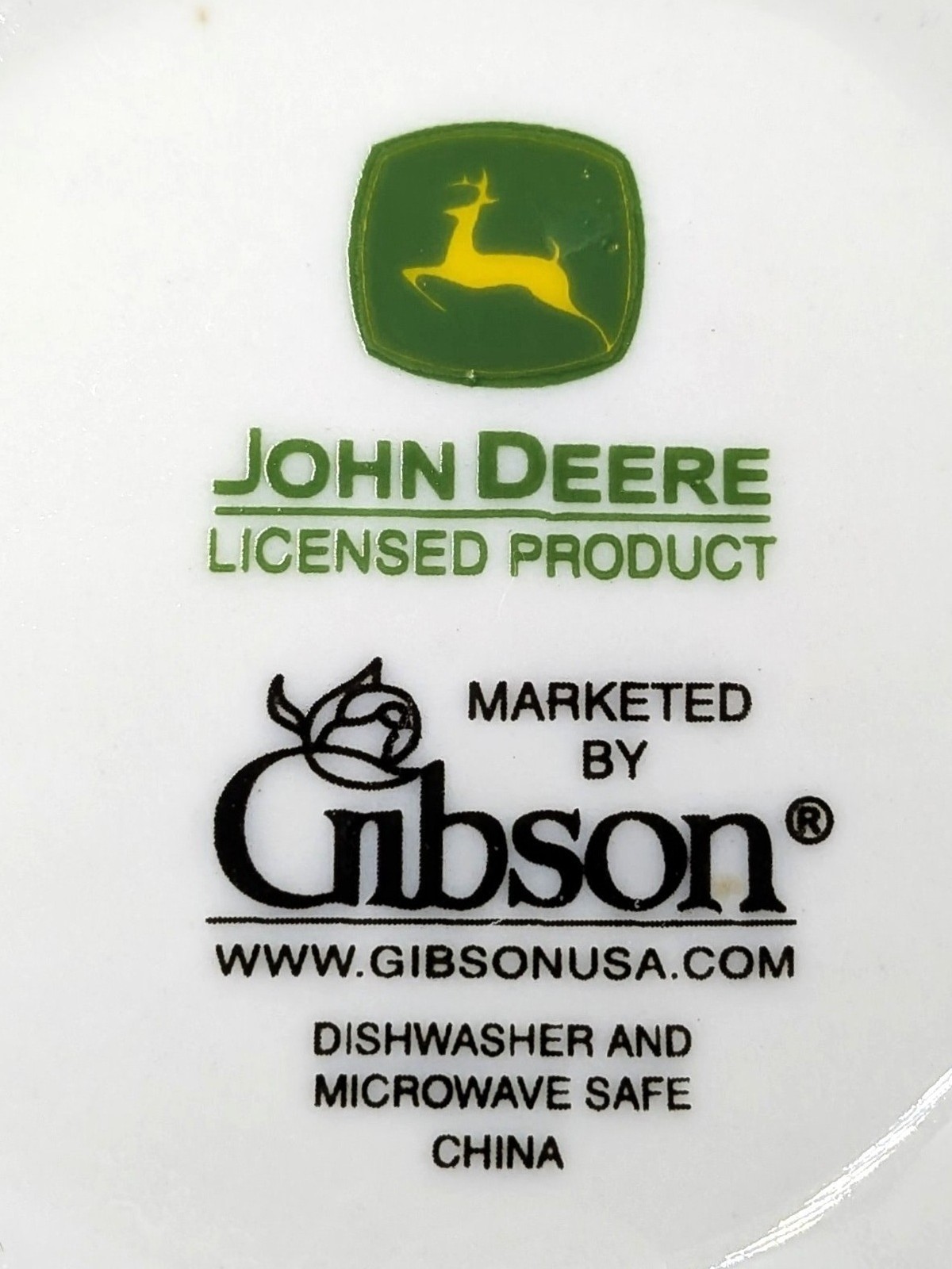 SET of 4 Cereal Bowls John Deere Amber Waves 730 Diesel & Wheat 6.5 in. Gibson