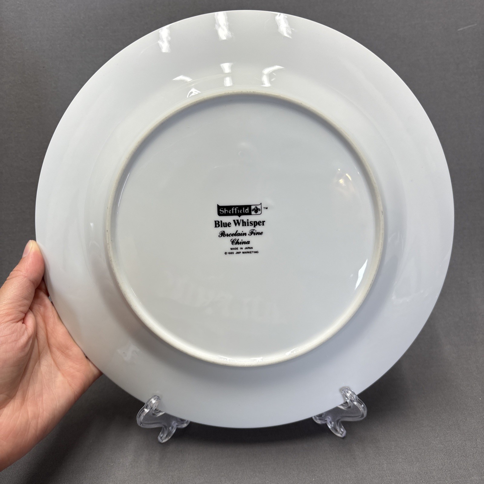 Sheffield Blue Whisper Dinner Plates 10 3/8″ Set of 2 Fine China Blue Floral