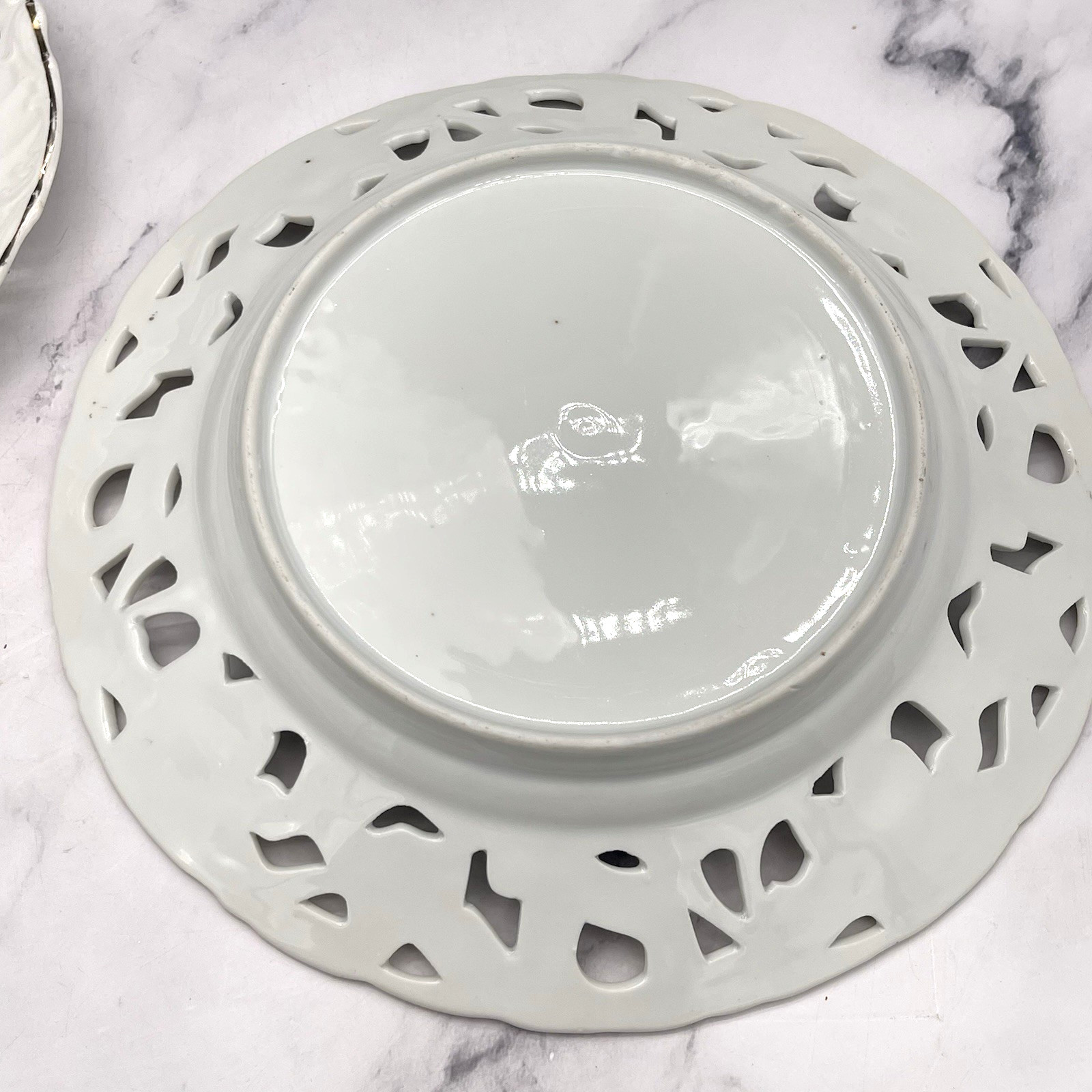 Vintage Reticulated Plates Flowers Cottage Core Shabby Wall Gallery Decor – Lot