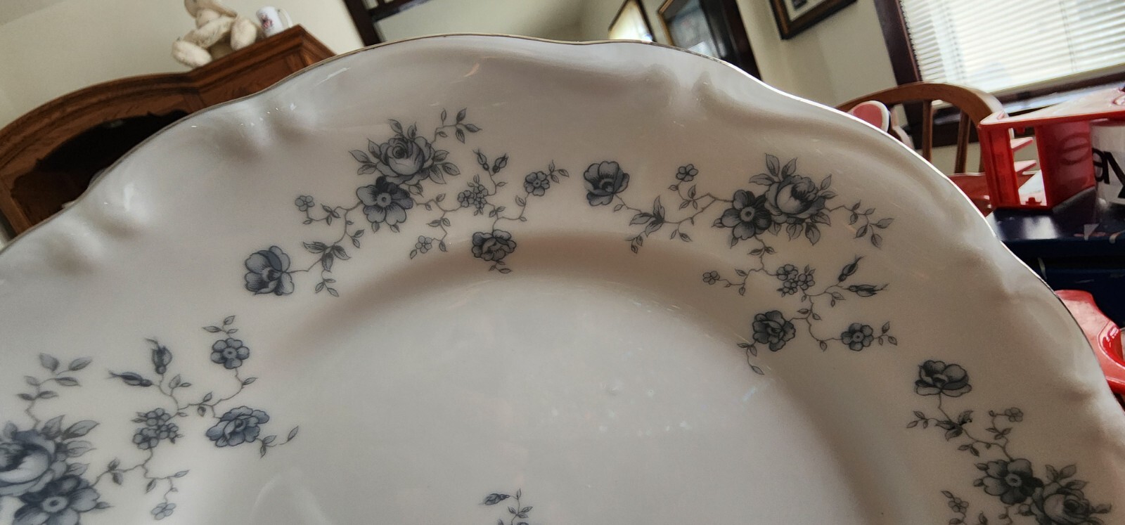 Blue Garland Dinner Plate (s) 10″ Porcelain Johann Haviland White Blue Platinum!