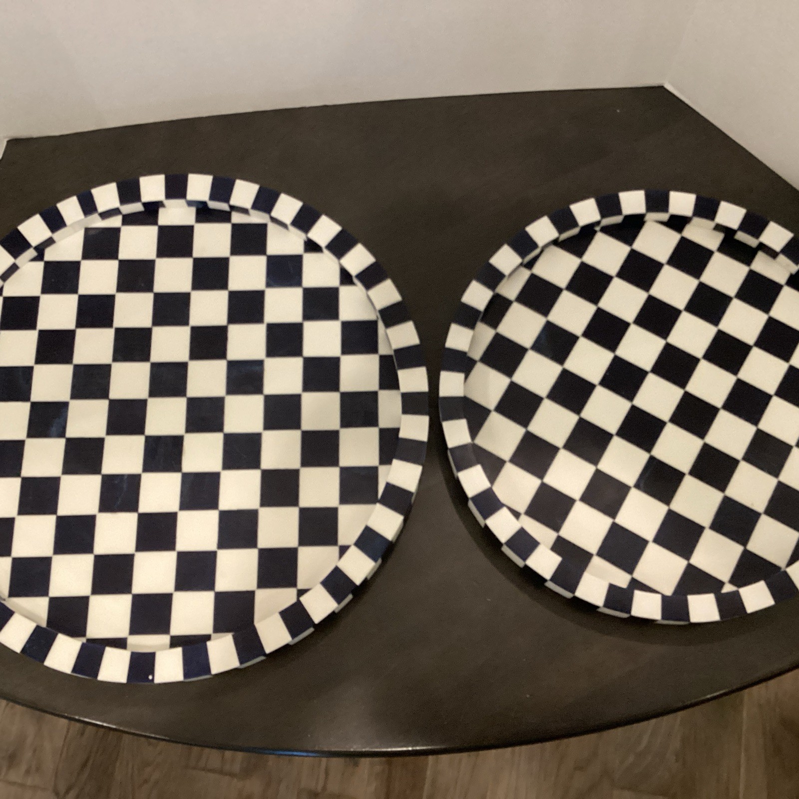 Mackenzie Childs Style serving platters – 12” And 14”