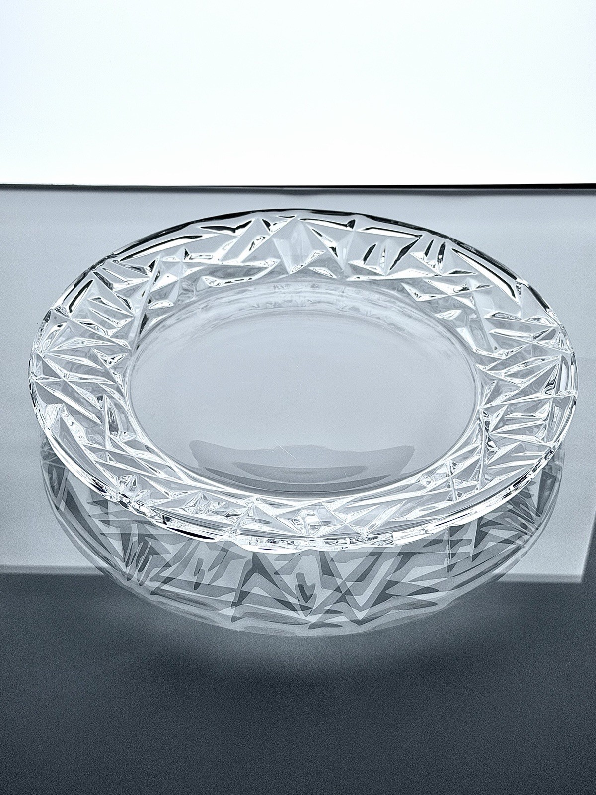 Tiffany & Co Rock Cut – Crystal Salad Plate, 8”