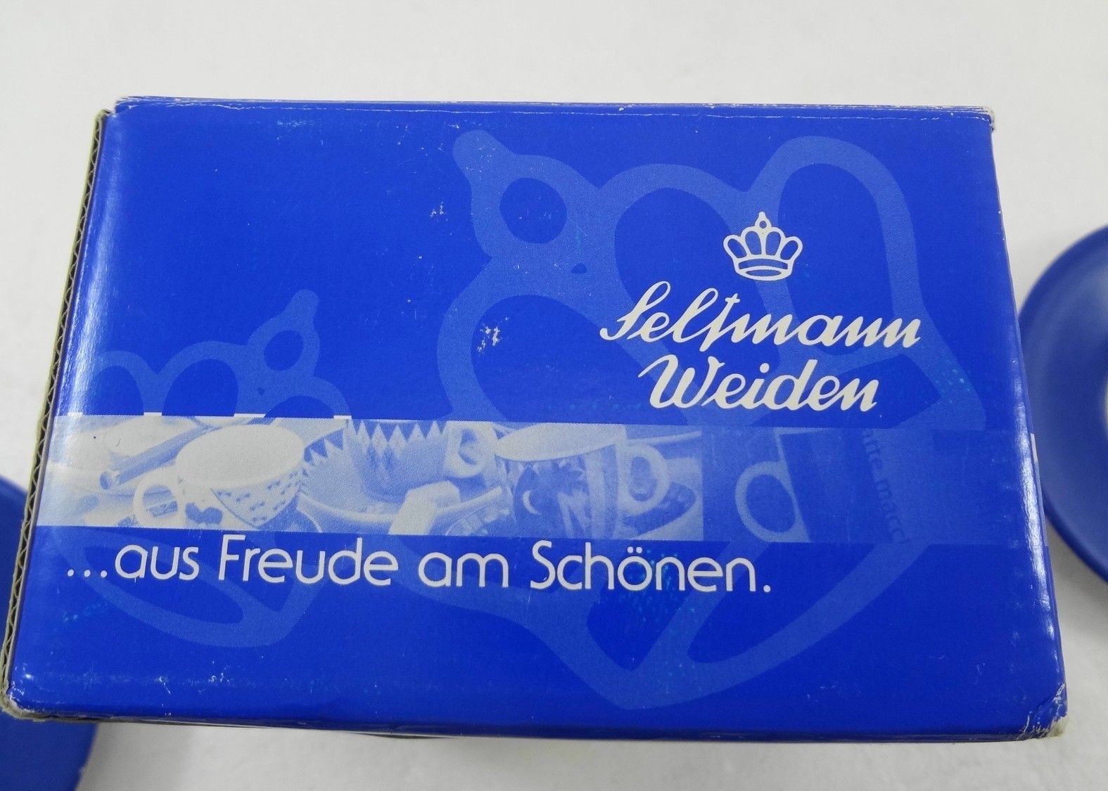 Seltmann-Weiden Espresso Set 2 Cups Saucers Blue Siesta Aroma Cafe Sombrero NEW