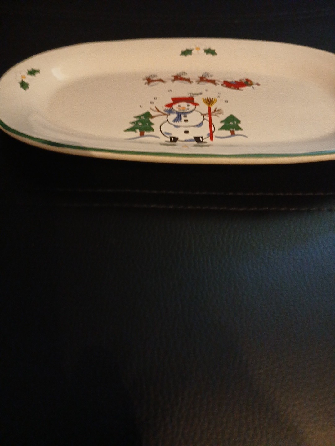 Pfaltzgraff Snow Village Christmas Oval Appetizer Plate 8.5″ Single Replacement