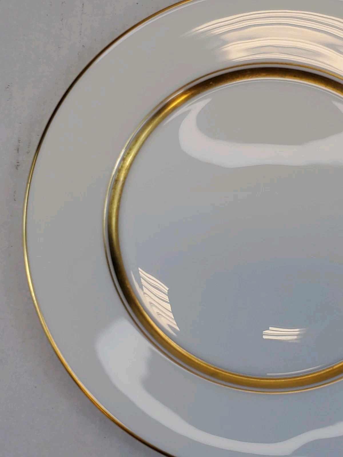 Oxford Lenox Bone China Andover Set Of 4 Salad Plates 6″ White With Gold Trim