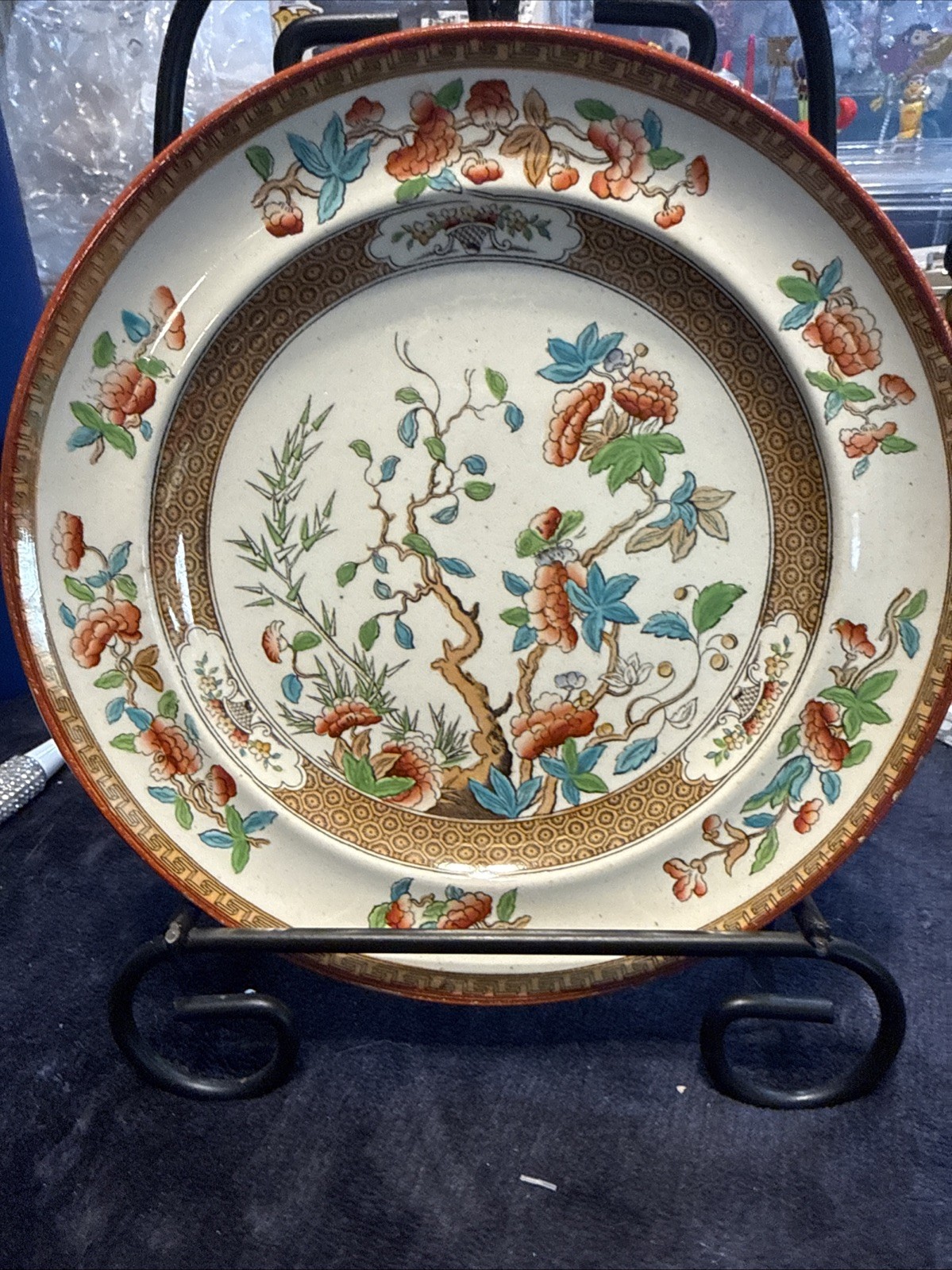 Antique Copeland Spode Stoneware Plate India Tree Pattern 7.5 Inches