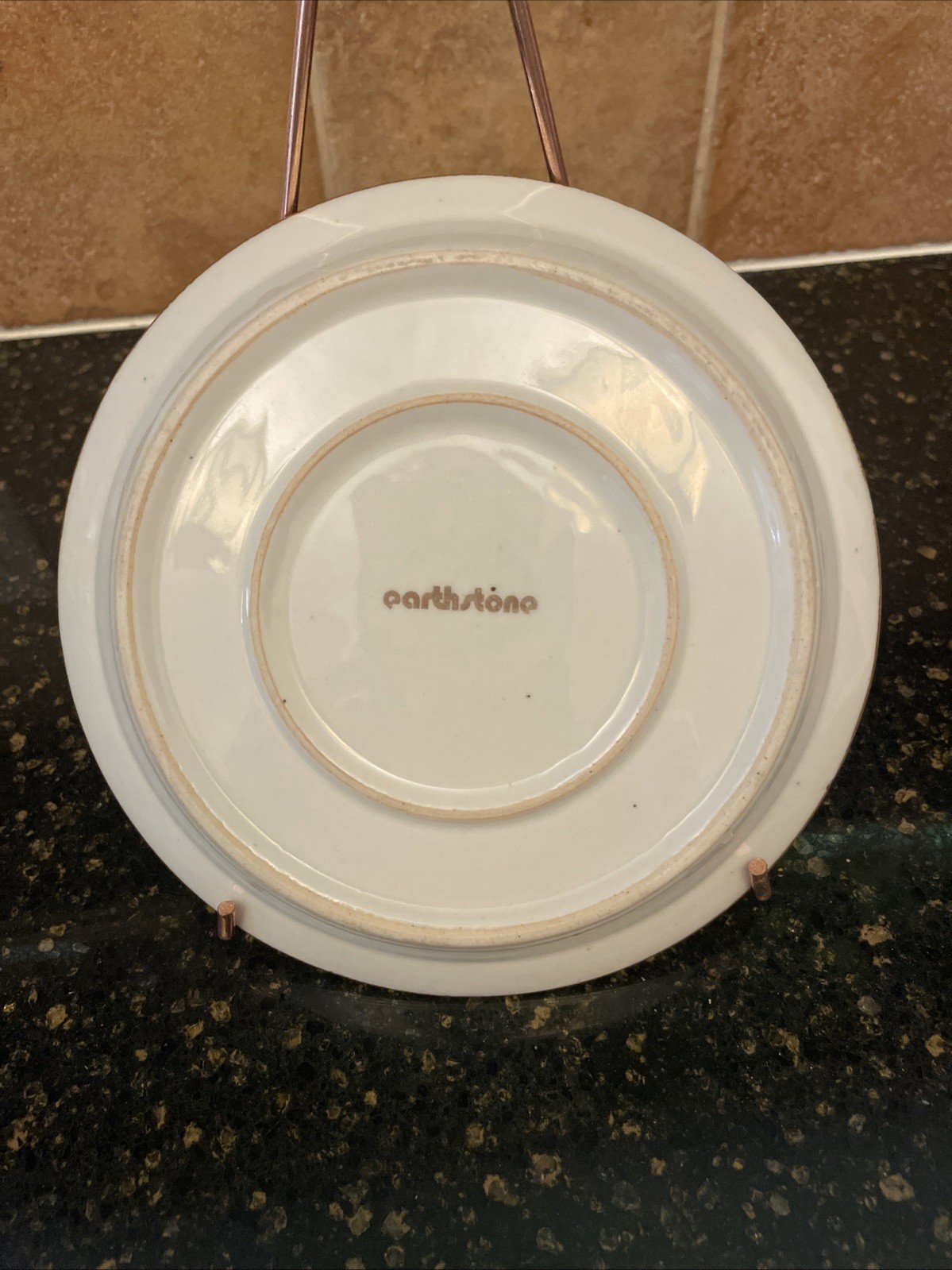 Earthstone Rust Brown Vintage Earthenware Salad Plate By Trend Pacific EUC