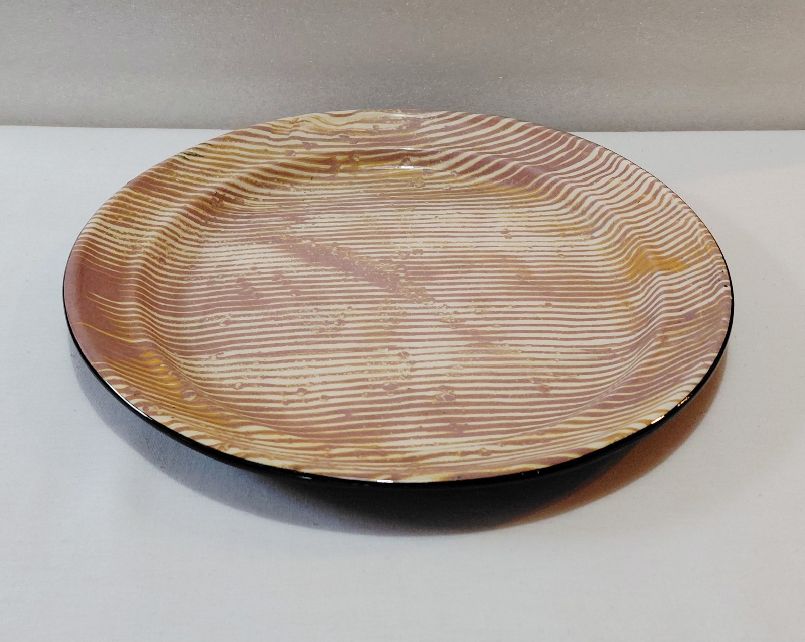 Claudia Reese Dinner Plates 11 1/4″ Abstract Cera Mix Post Modern Pottery Vtg 6