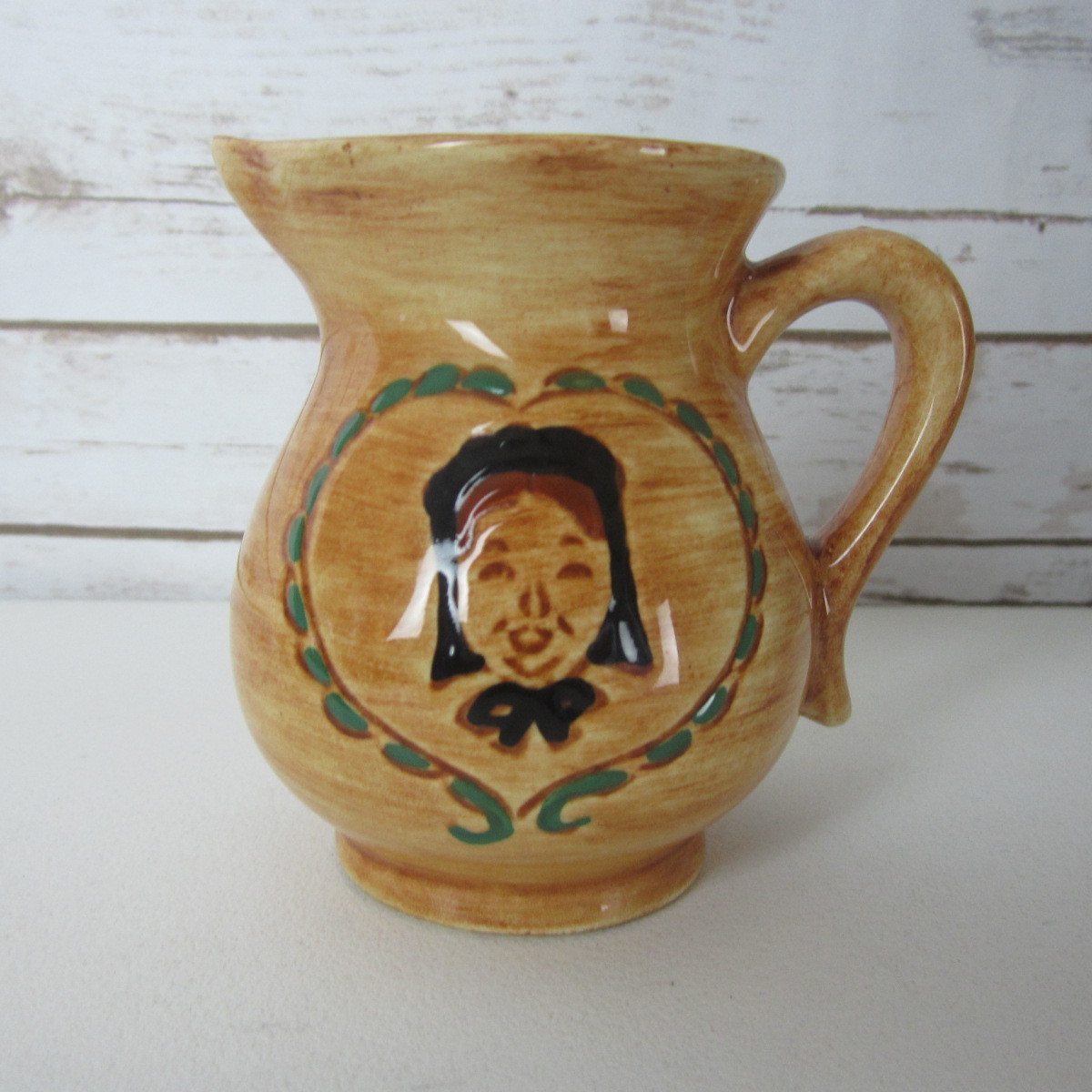 Vintage Pennsbury Pottery Creamer Pitcher Amish Woman Collectible USA