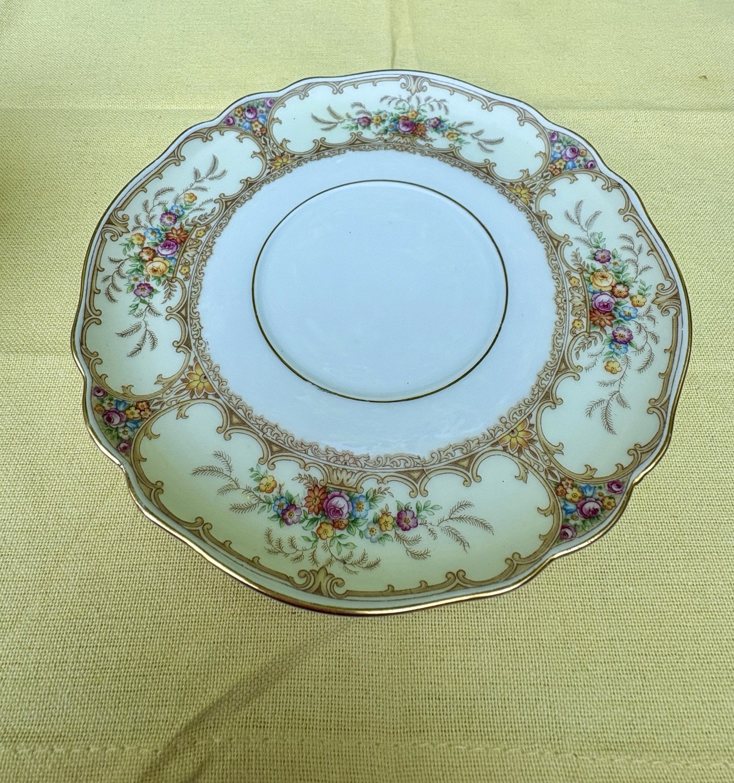Paul Muller Selb Meadowbrook Antique Creamer And Saucer-Gold Trim