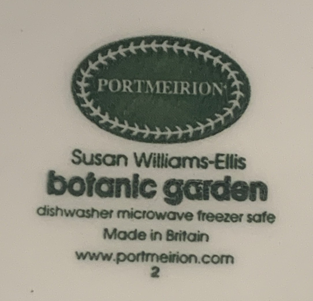 Portmeirion Botanic Garden 7.25″ Bread & Butter Dessert Plates Mix Set 4