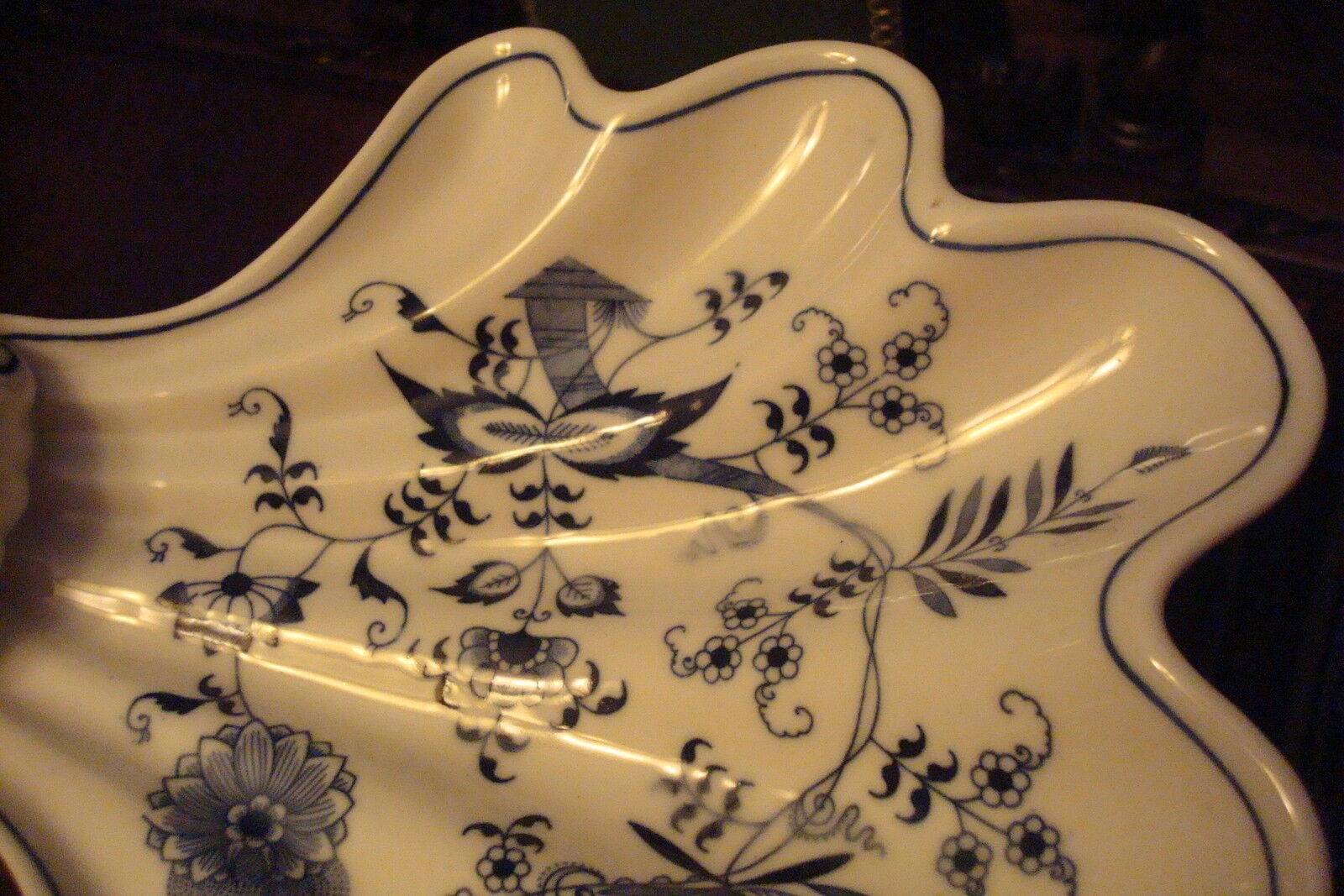 Lipper and Mann Blue Danube shell candy dish Still With Label [80J]