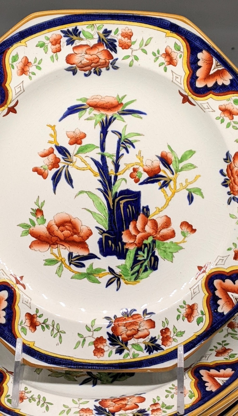 Antique Wedgwood NANKIN Salad Plates Plate SET 6 1868