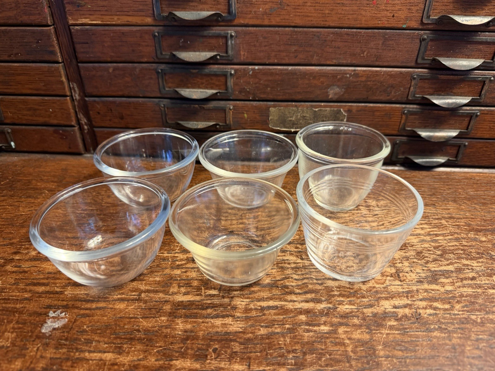 Lot 16 Clear Glass Custard Cup Ramekins: PYREX Anchor-Hocking (6) 4 oz (10) 6 oz