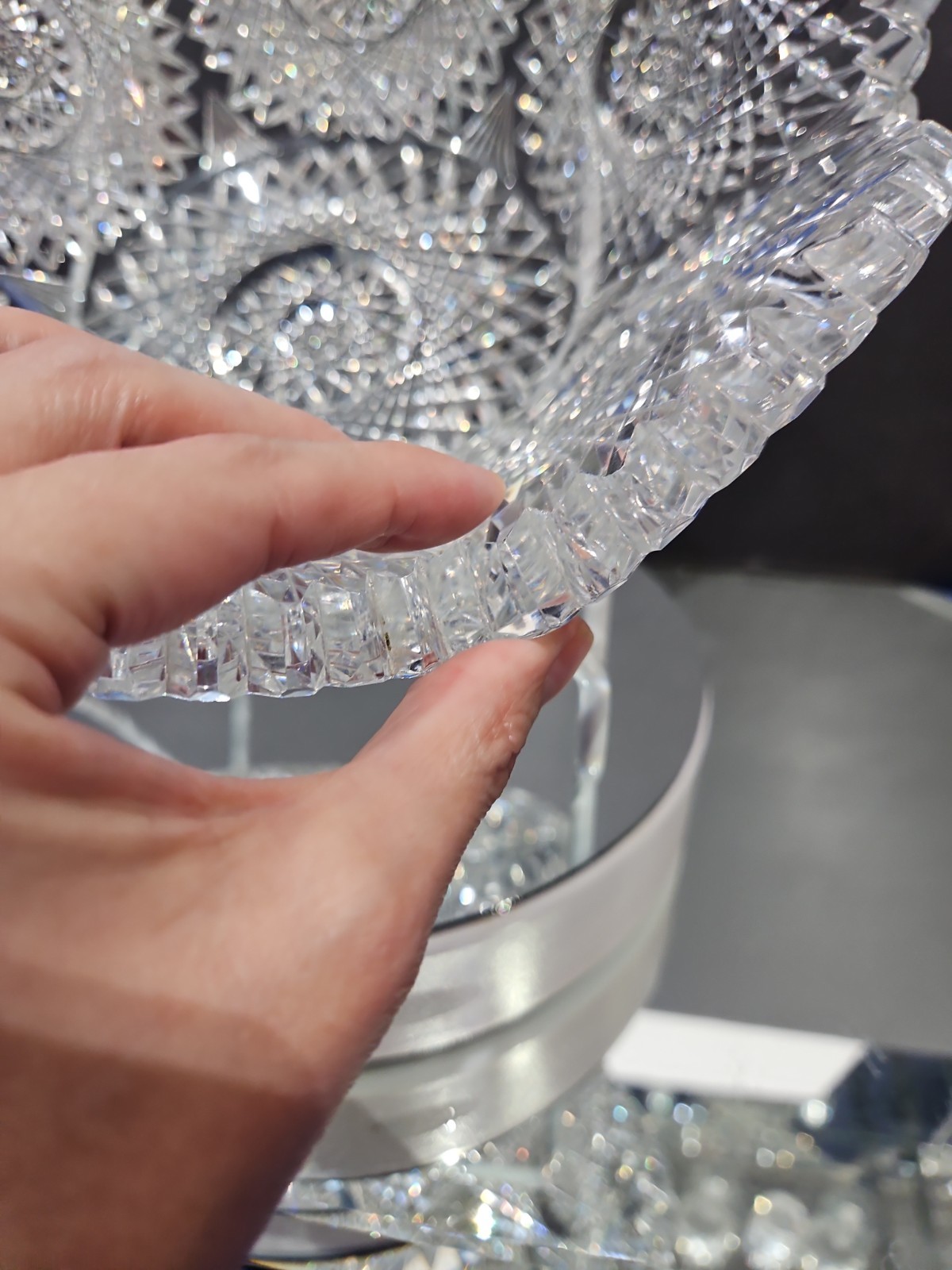 Extra Thick Bowl c.1900 American Brilliant Period Cut Glass Crystal Krantz Smith