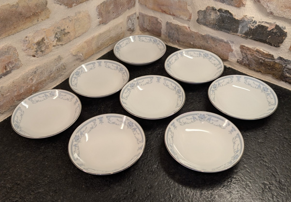 Set Of 8 Sheffield Porcelain Fine China BLUE WHISPER 5-1/2″ Bowls