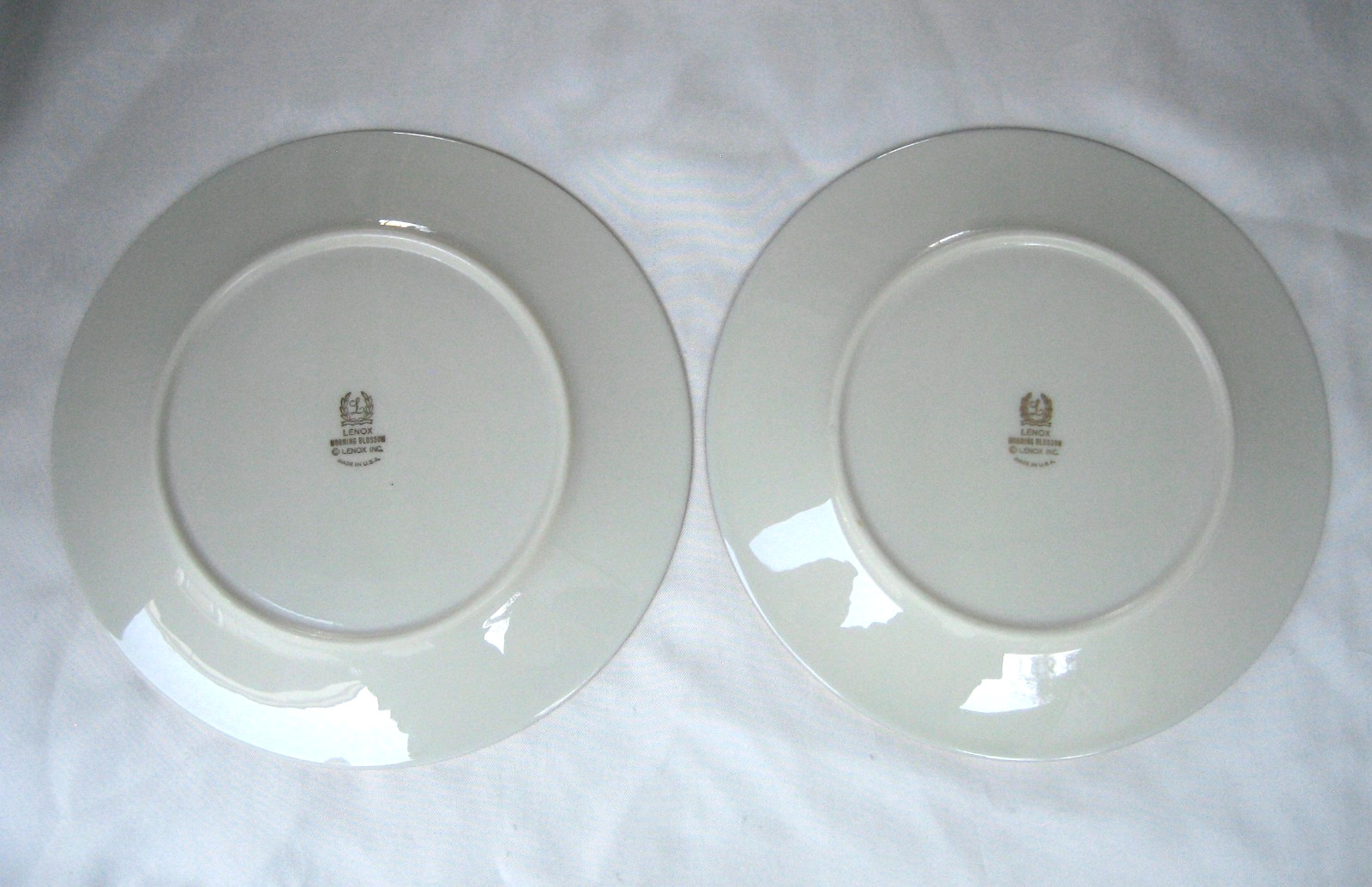 Lenox Morning Blossom 8-1/8 inch Salad Plates Made in USA Set of (2)