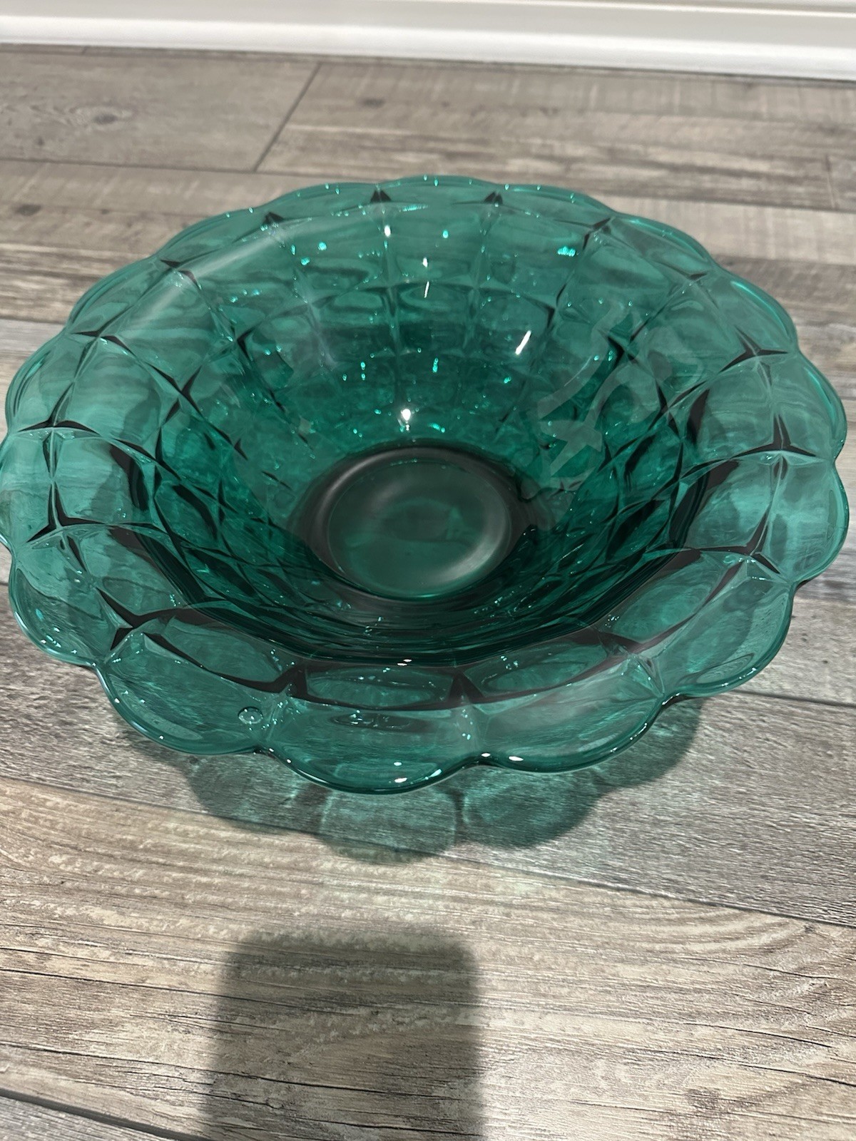 Indiana Glass Company Tiara Exclusives Spruce Green /Simply Teal – RARE 3pc set