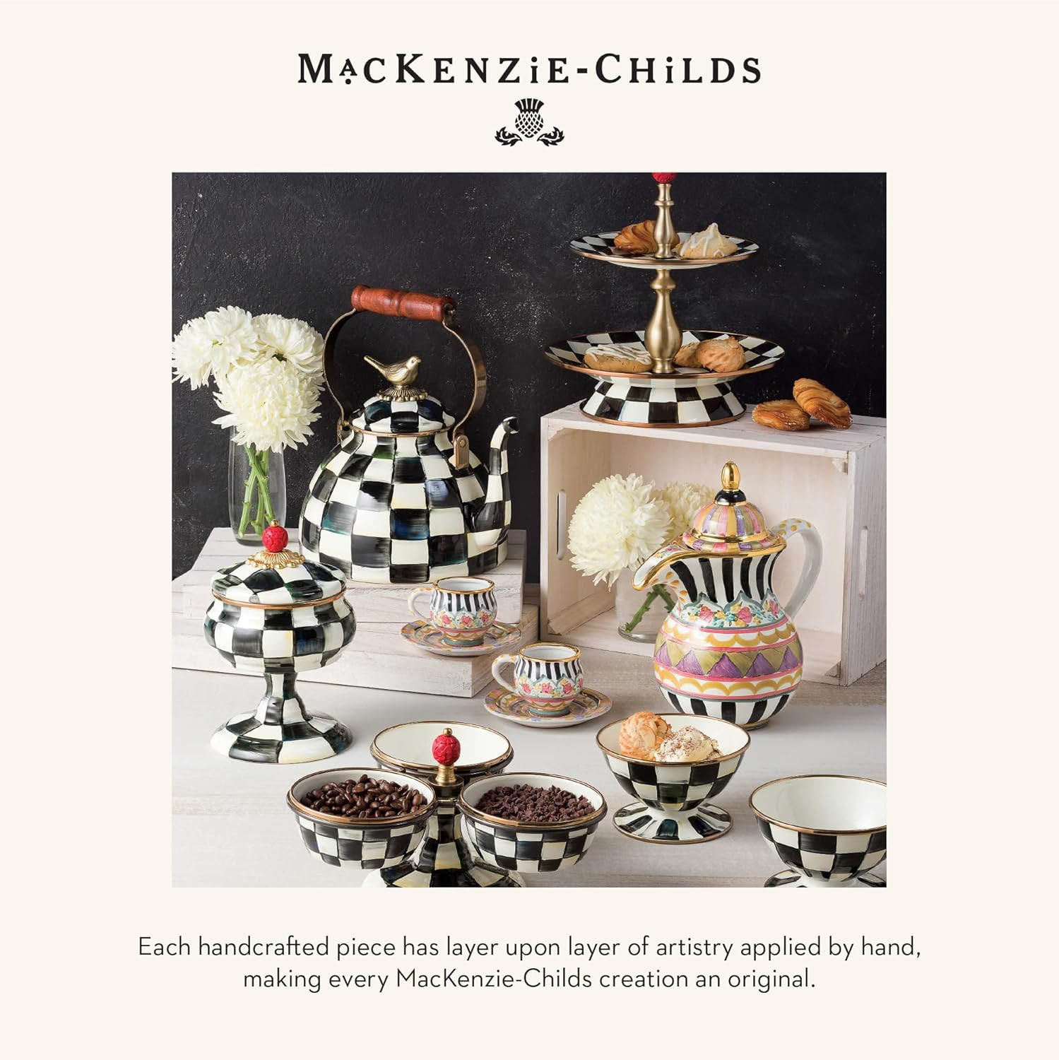 Courtly Check Enamel Baguette Dish – Stylish Serving for French Bread