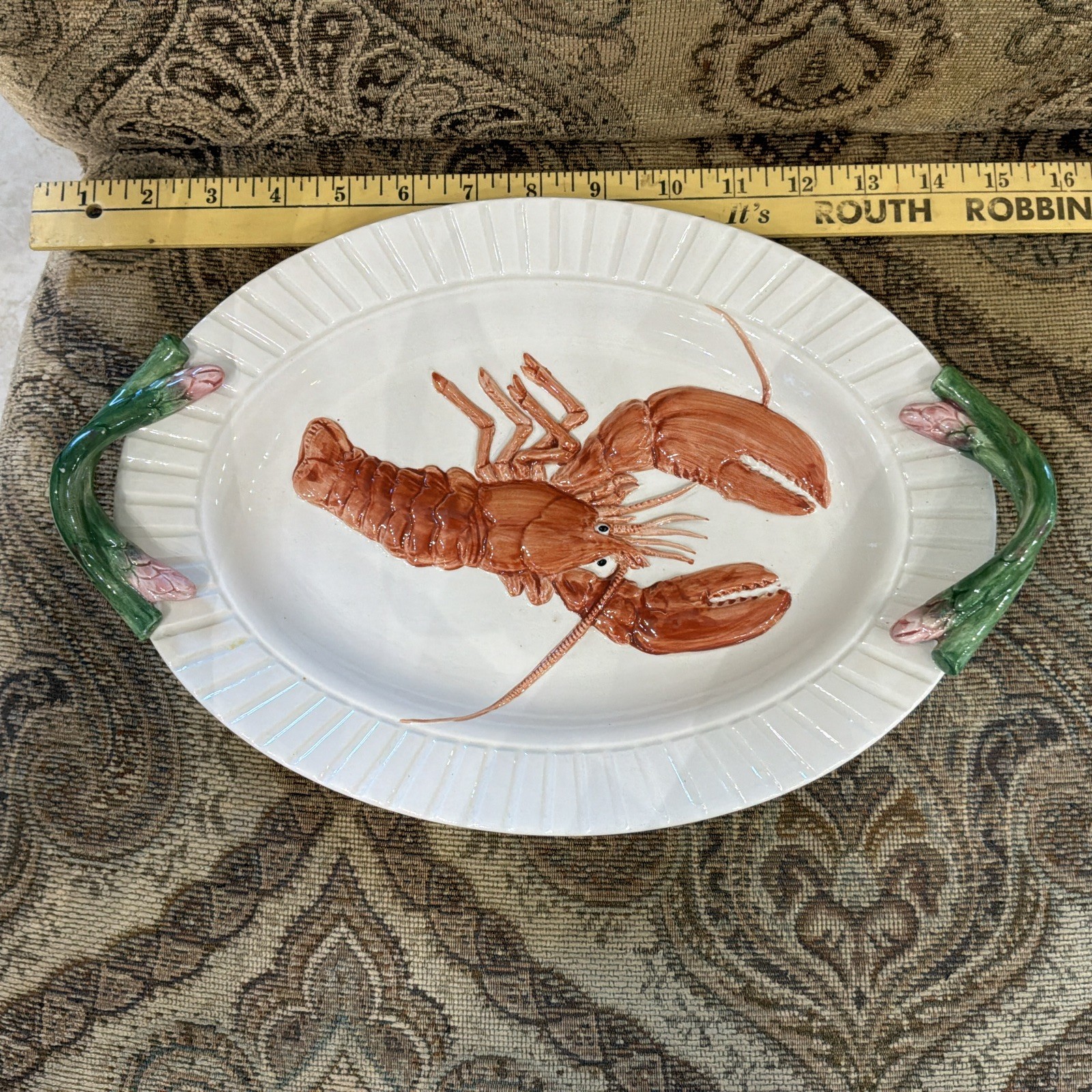 Fitz And & Floyd Fish Market Lobster Platter Plate 14” 1992