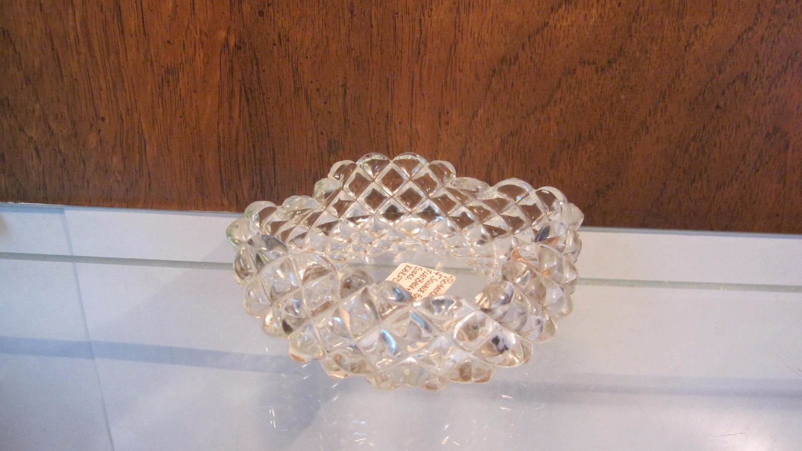 EAPG ☆ Set of 2 ☆ Roanoke Clear Berry Bowl Pinched Sides ☆ ca 1890 ☆ 4″ Square