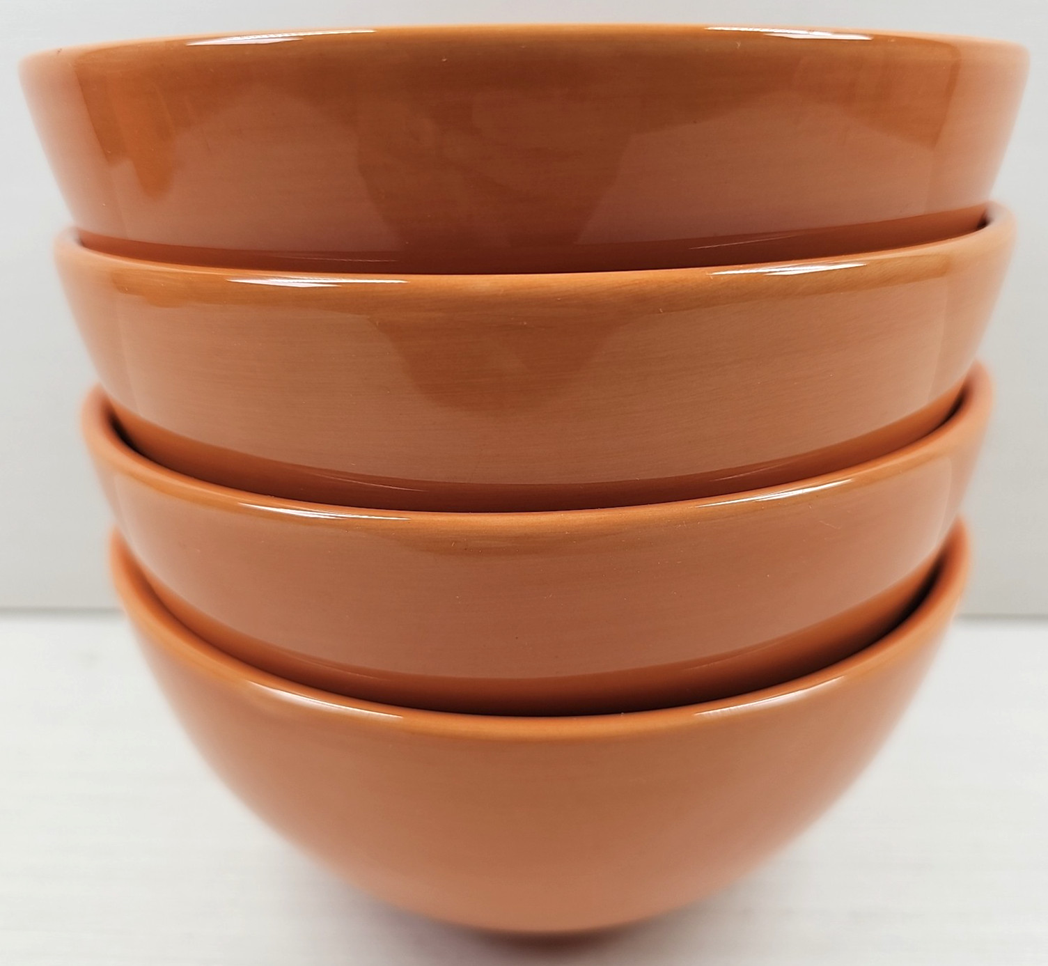 4 Tabletops Unlimited Avellino Pumpkin Soup Cereal Bowls Set Gallery Serving Lot