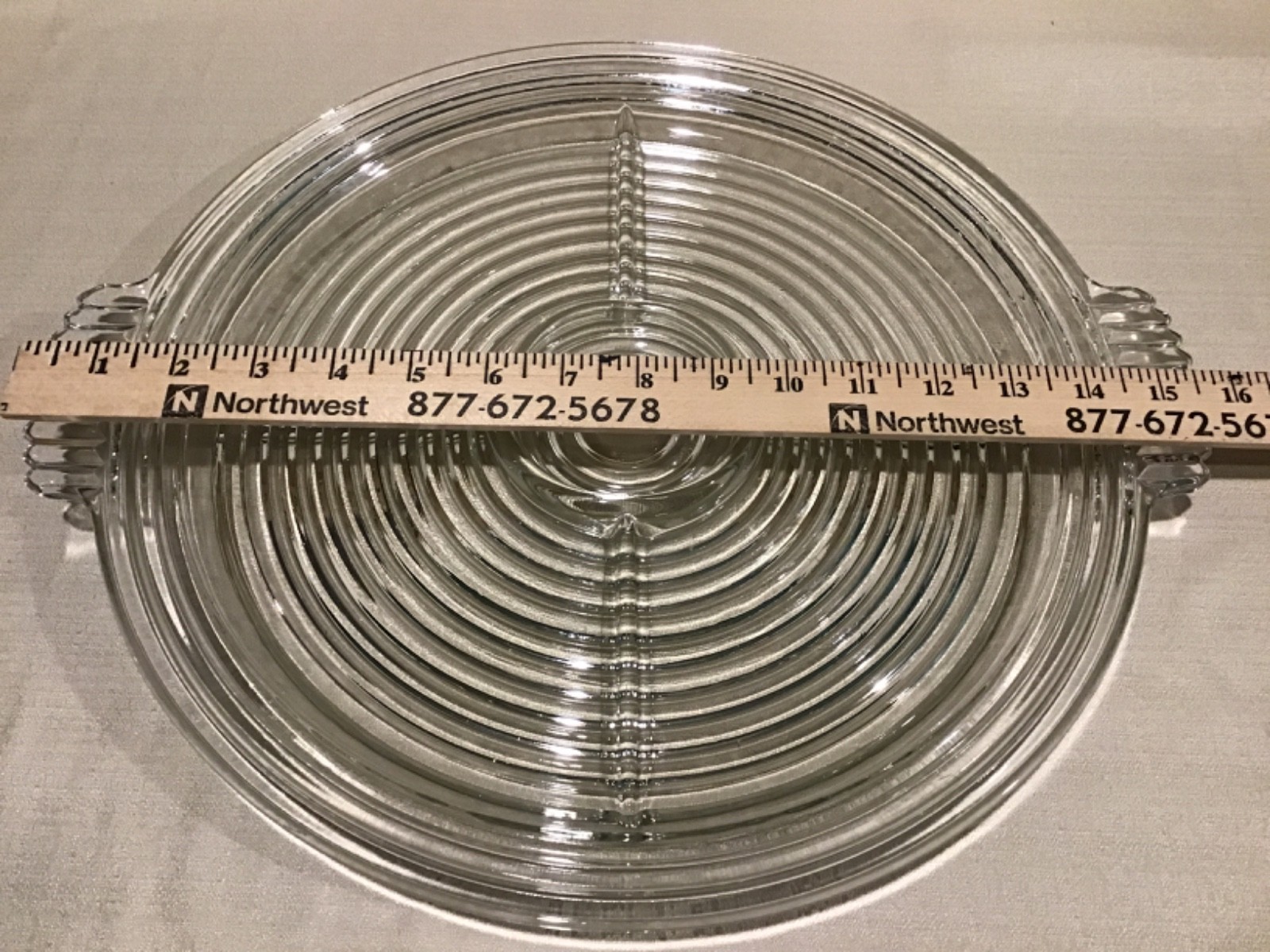 VTG Anchor Hocking Manhattan 5 Section Divided 15.5″ Relish Tray w/ Handles