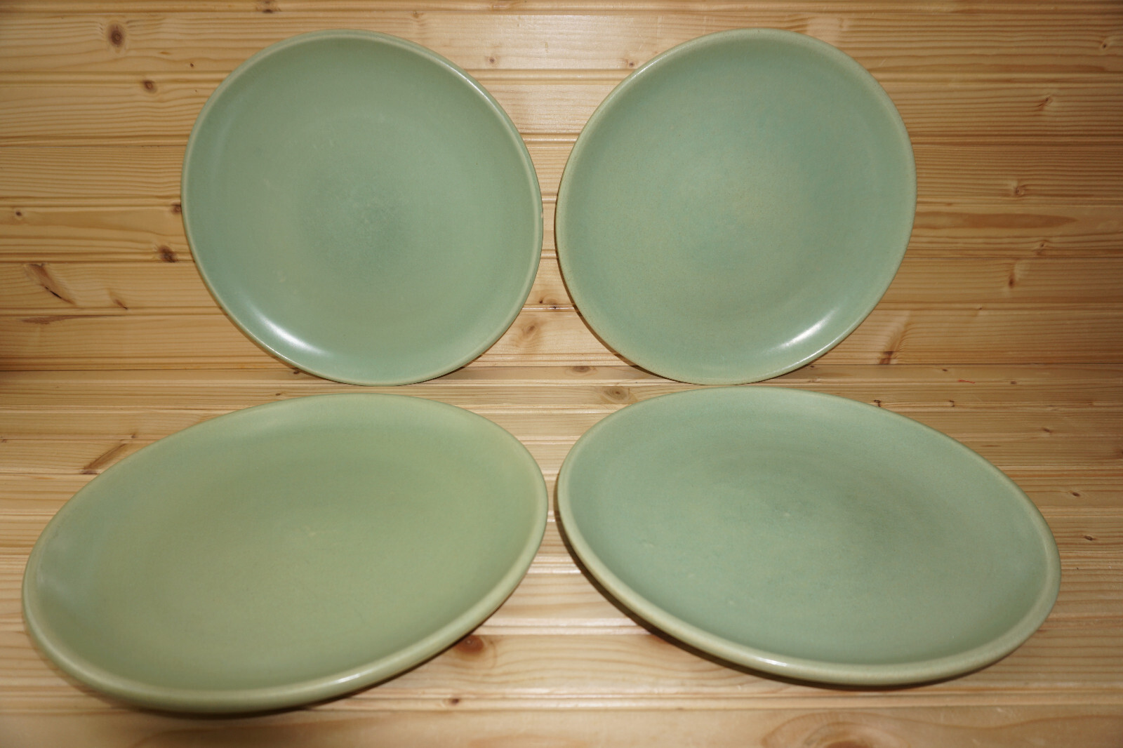 La Solana Pottery Green (4) Dinner Plates, 10″ (Lot C) (S41)