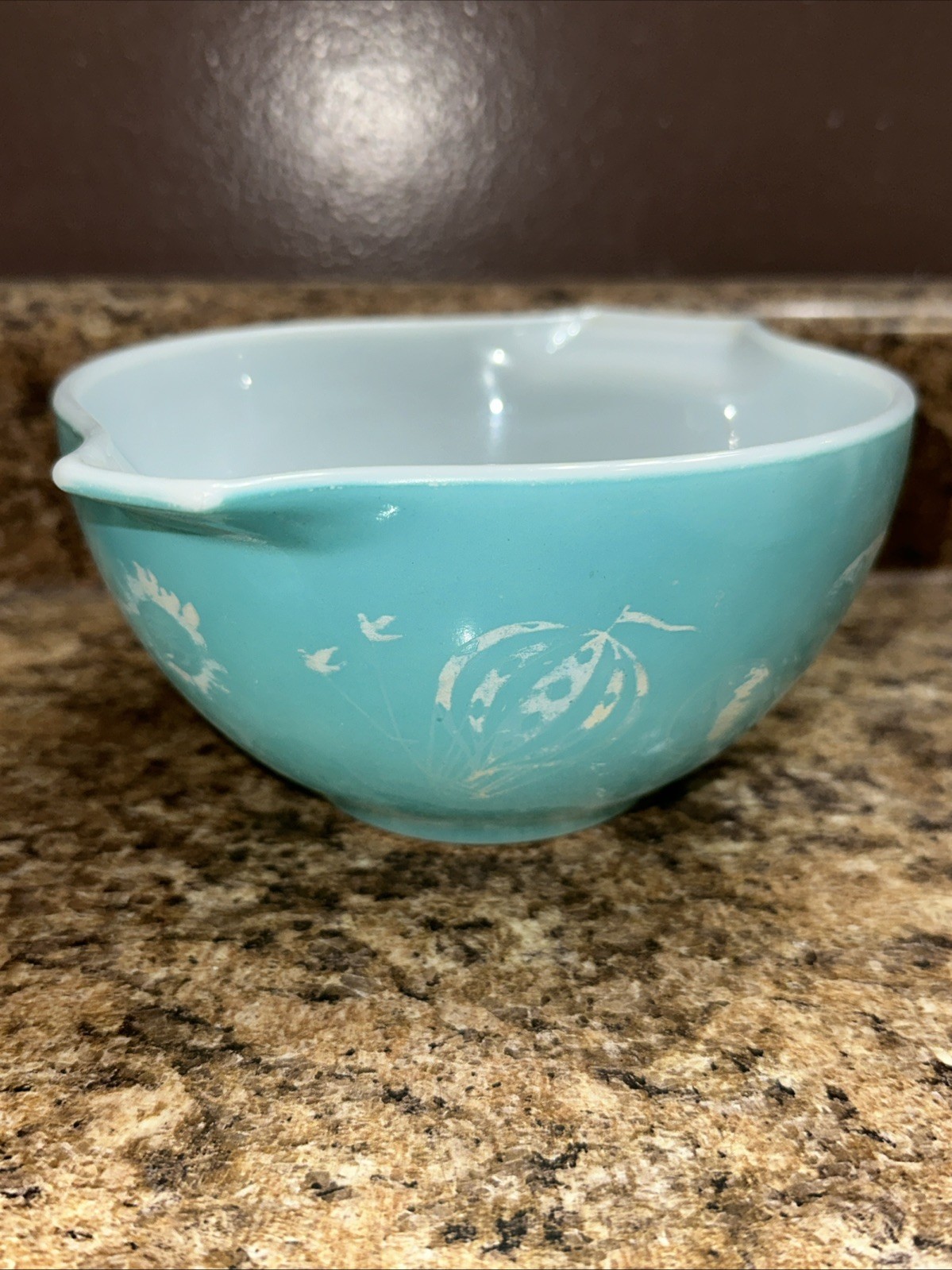Vtg Pyrex Hot Air Balloons Cinderella Dip Bowl #441 Small 1 1/2 pint Flying Bike