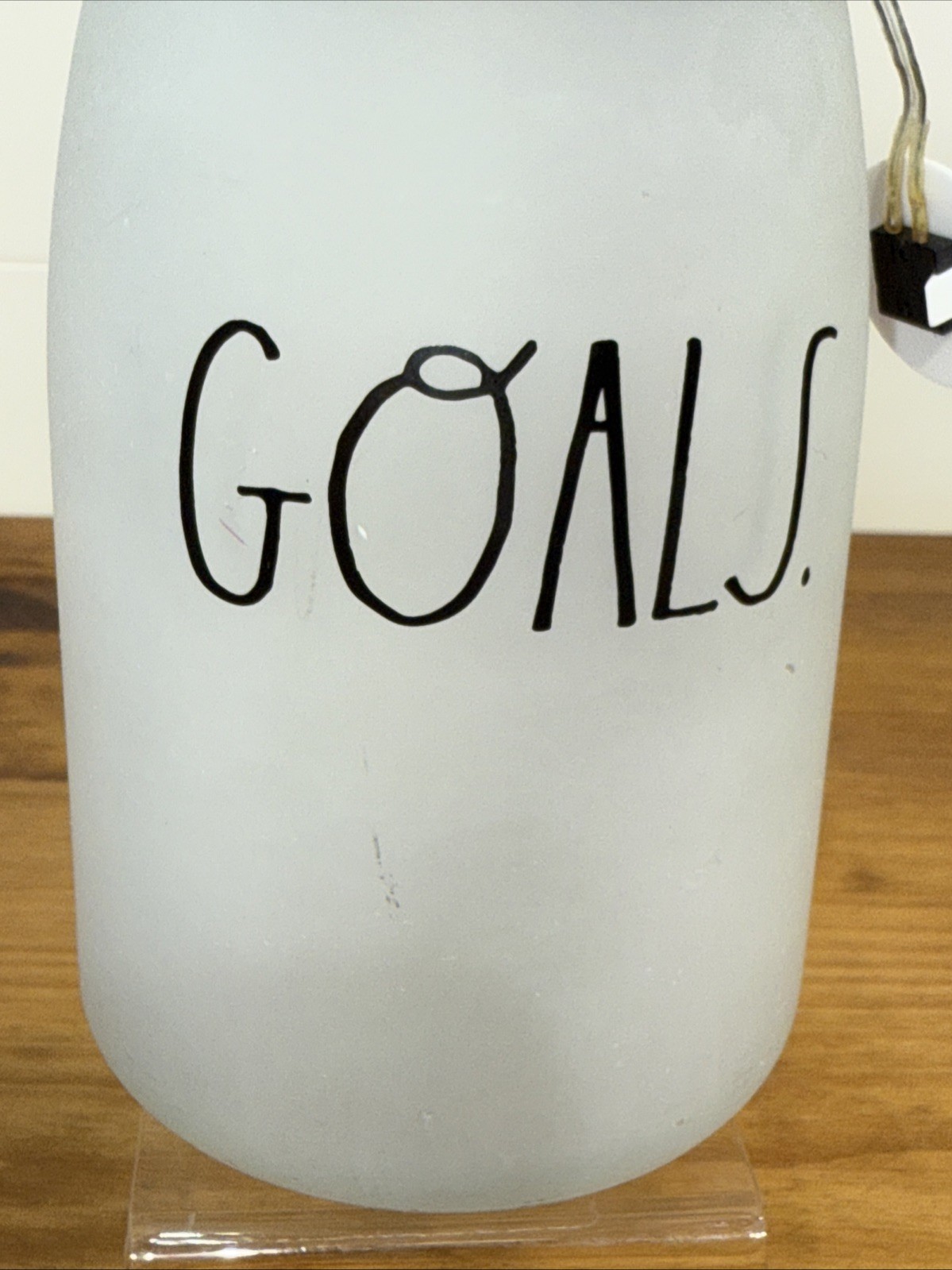 Rae Dunn “GOALS” Frosted Lighted Mason Jar Accent Lamp Home Decor EUC