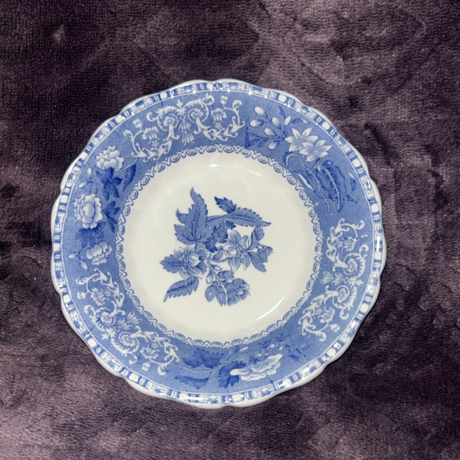 Set Of 6 + 1 Vintage Copeland Spode’s Blue Camilla 5 3/8″ Fruit, Dessert Bowls