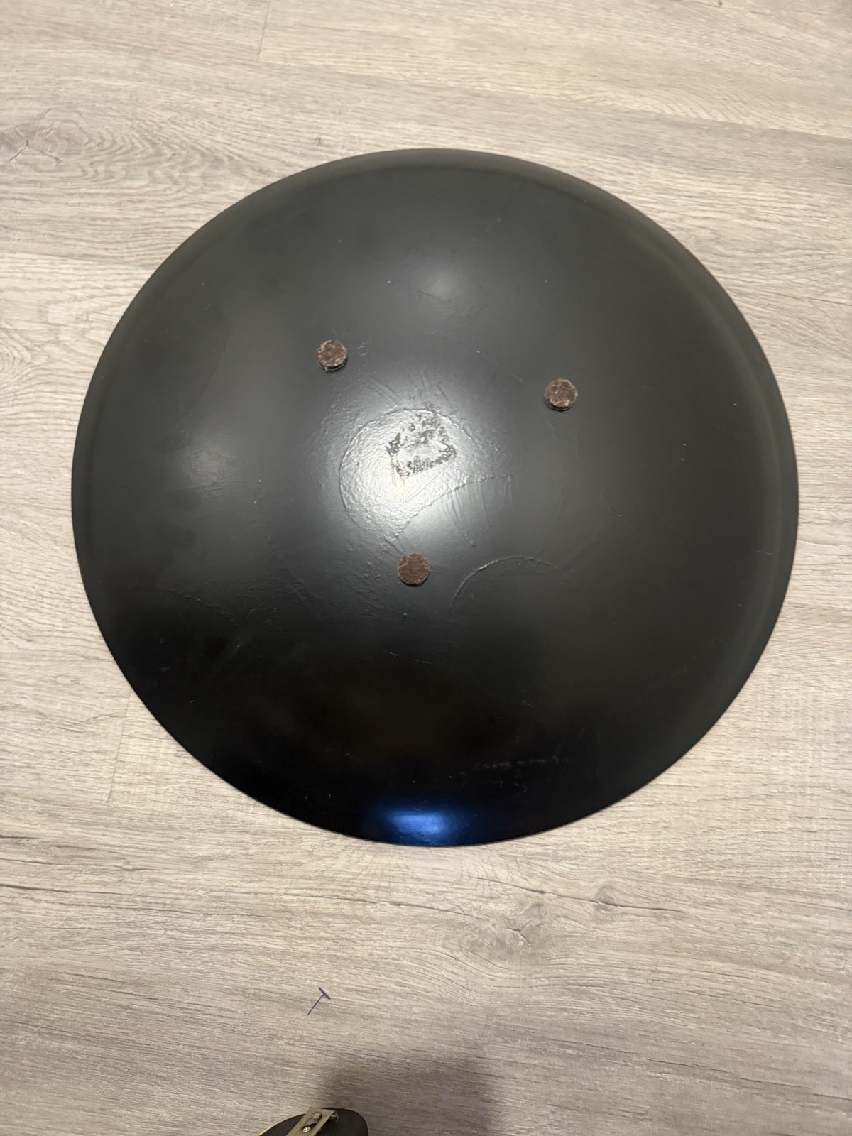 25-inch round platter made of hand-painted and fused glass